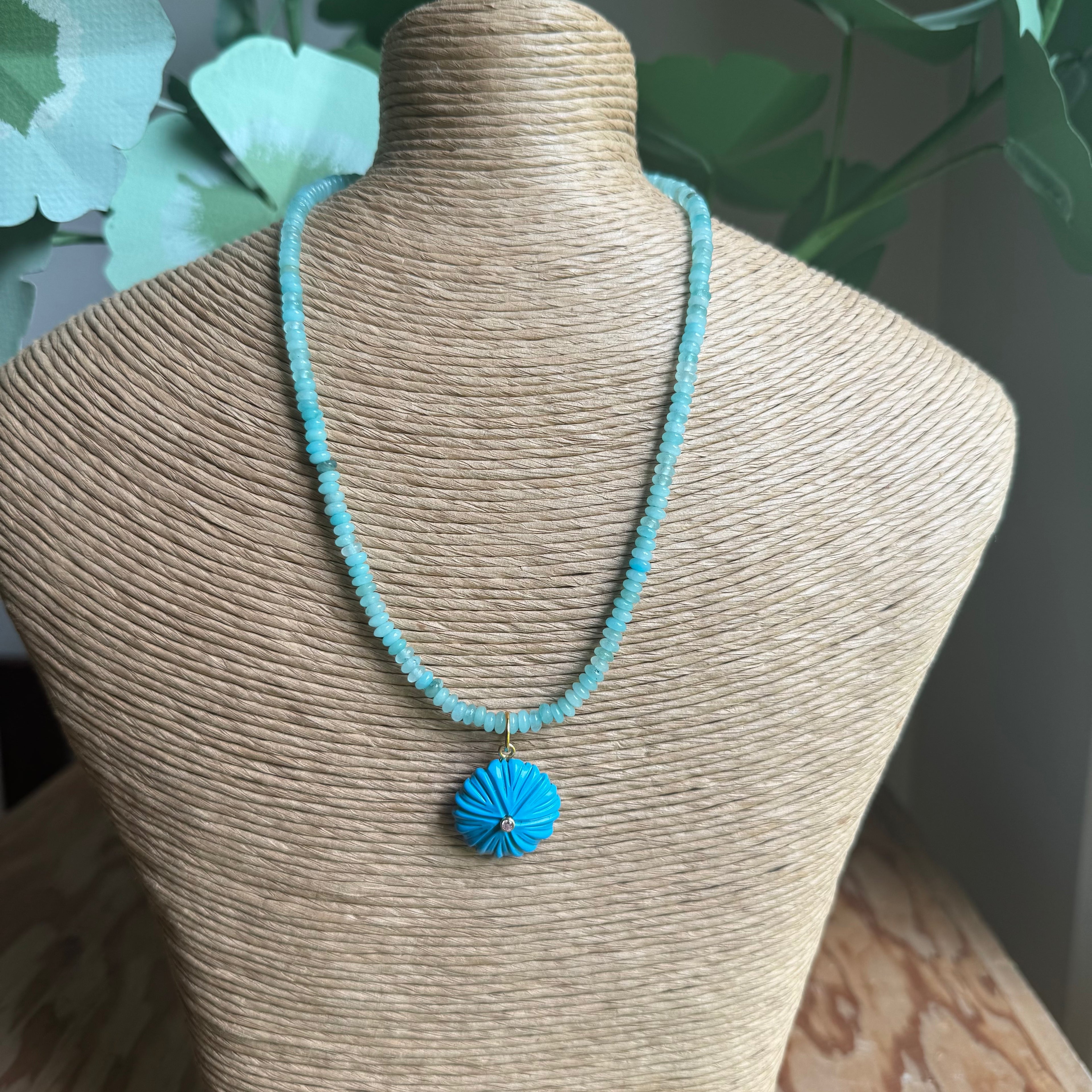 Blue Flower Necklace