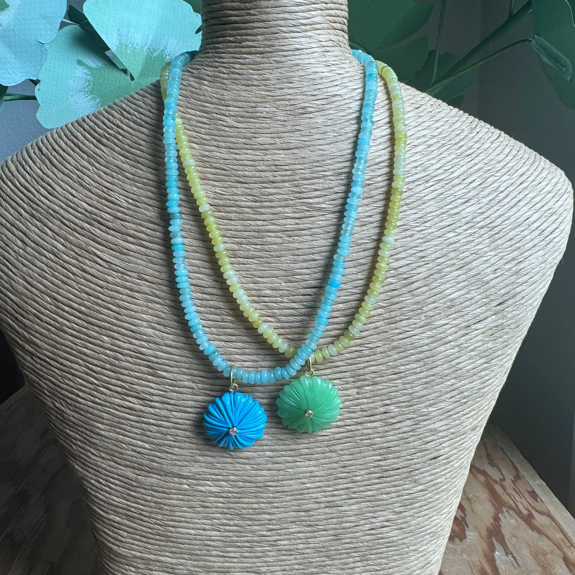 Green Flower Necklace