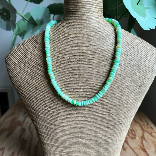 Bright Green Beaded Necklace