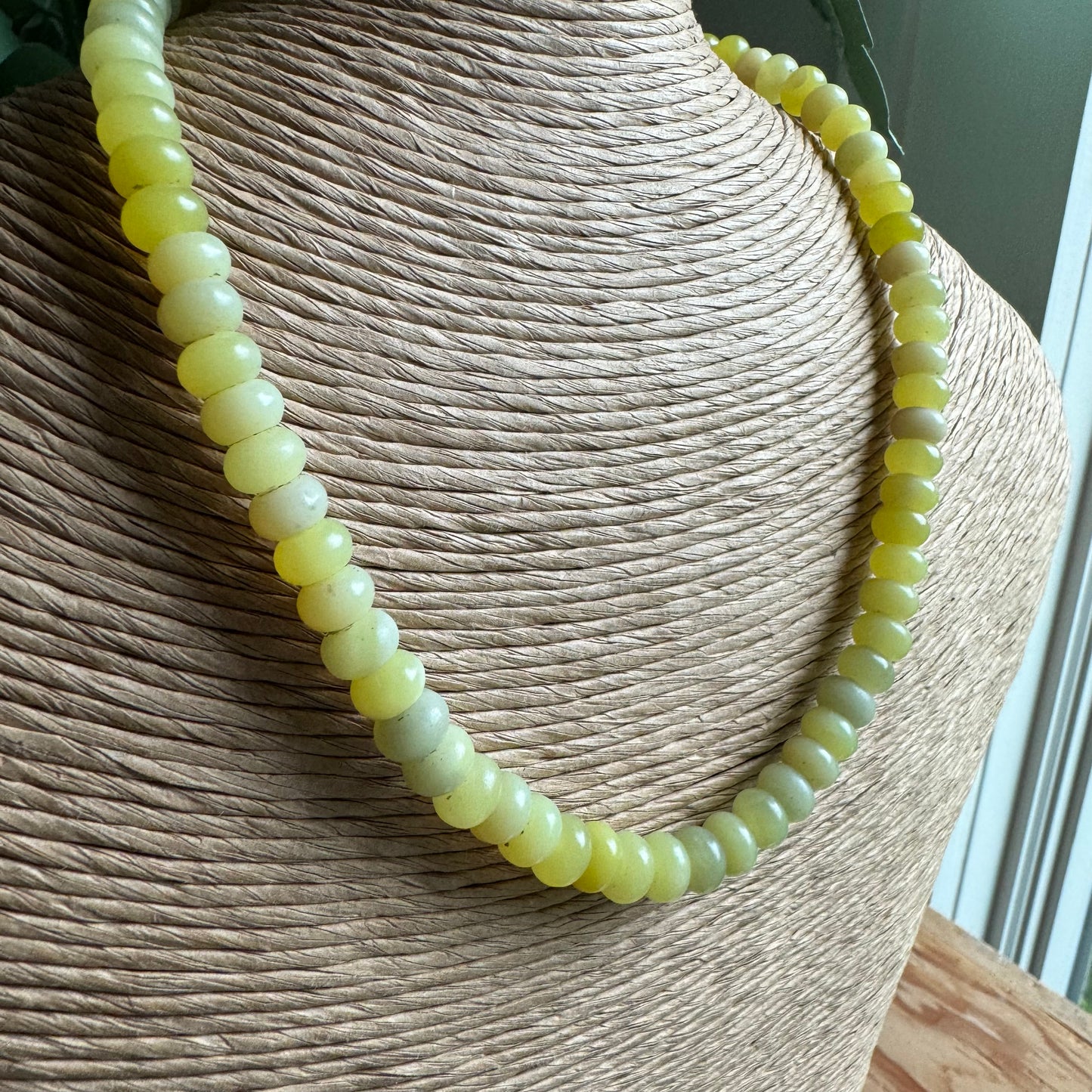 Chartreuse Beaded Necklace