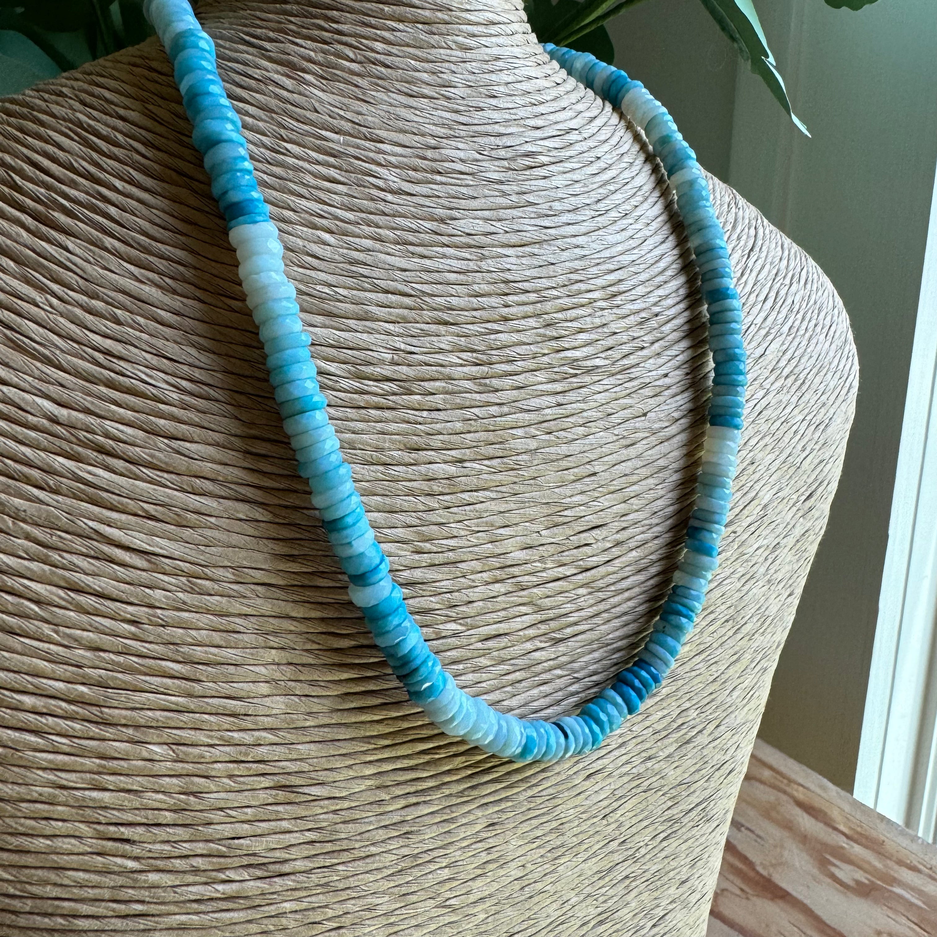 Sparkling Turquoise Beaded Necklace