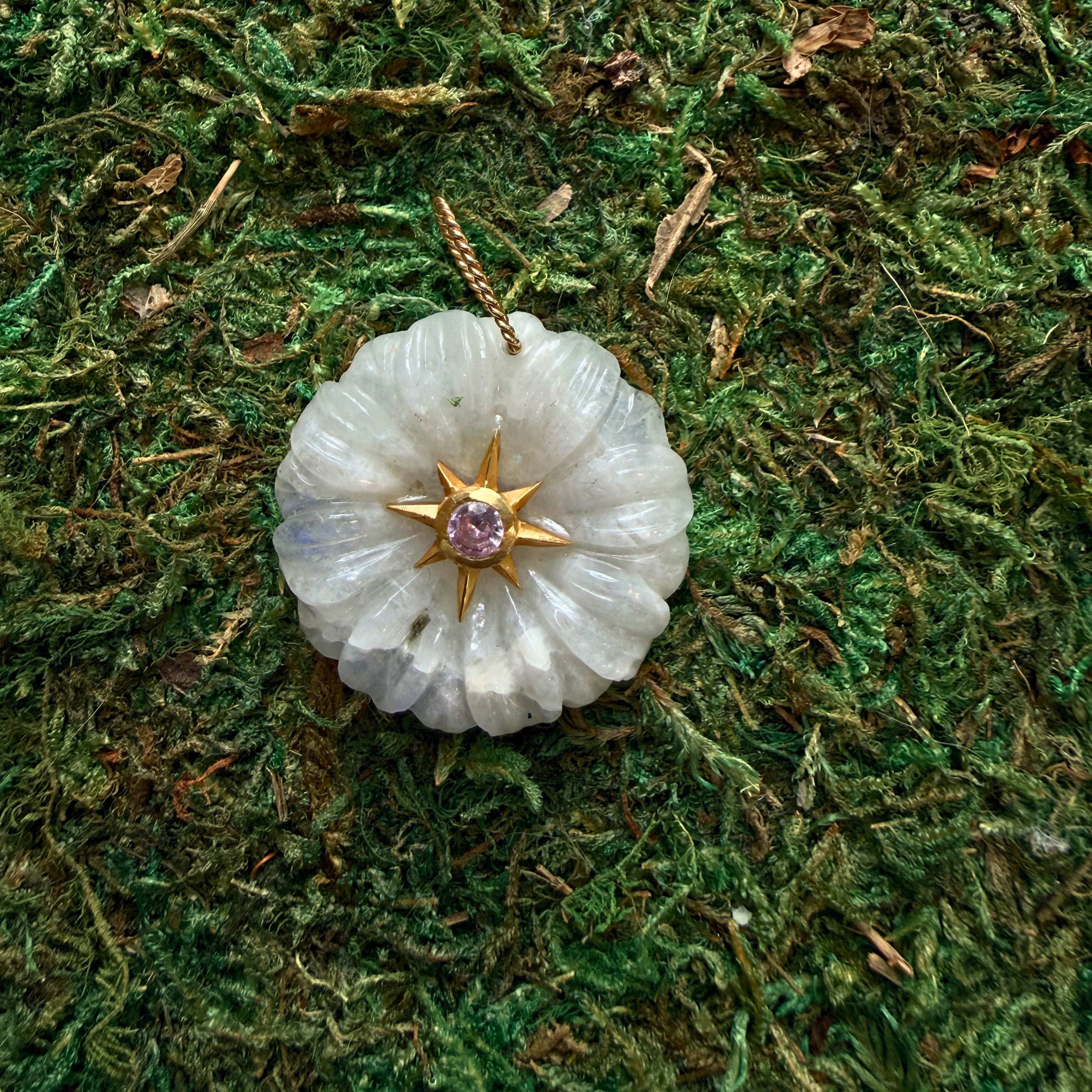 Zinnia Flower Charm