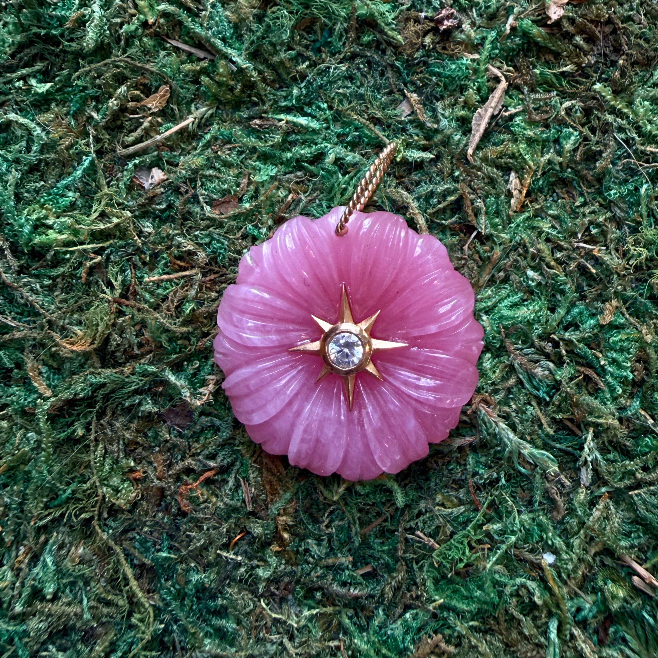 Zinnia Flower Charm