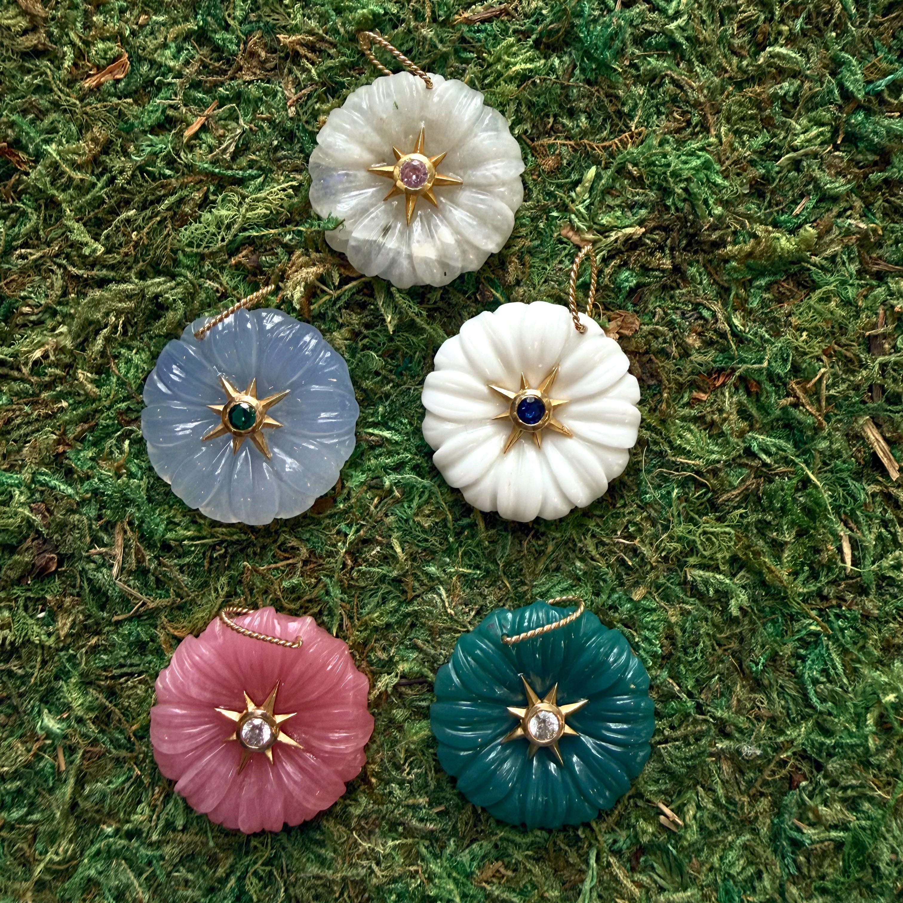 Zinnia Flower Charm