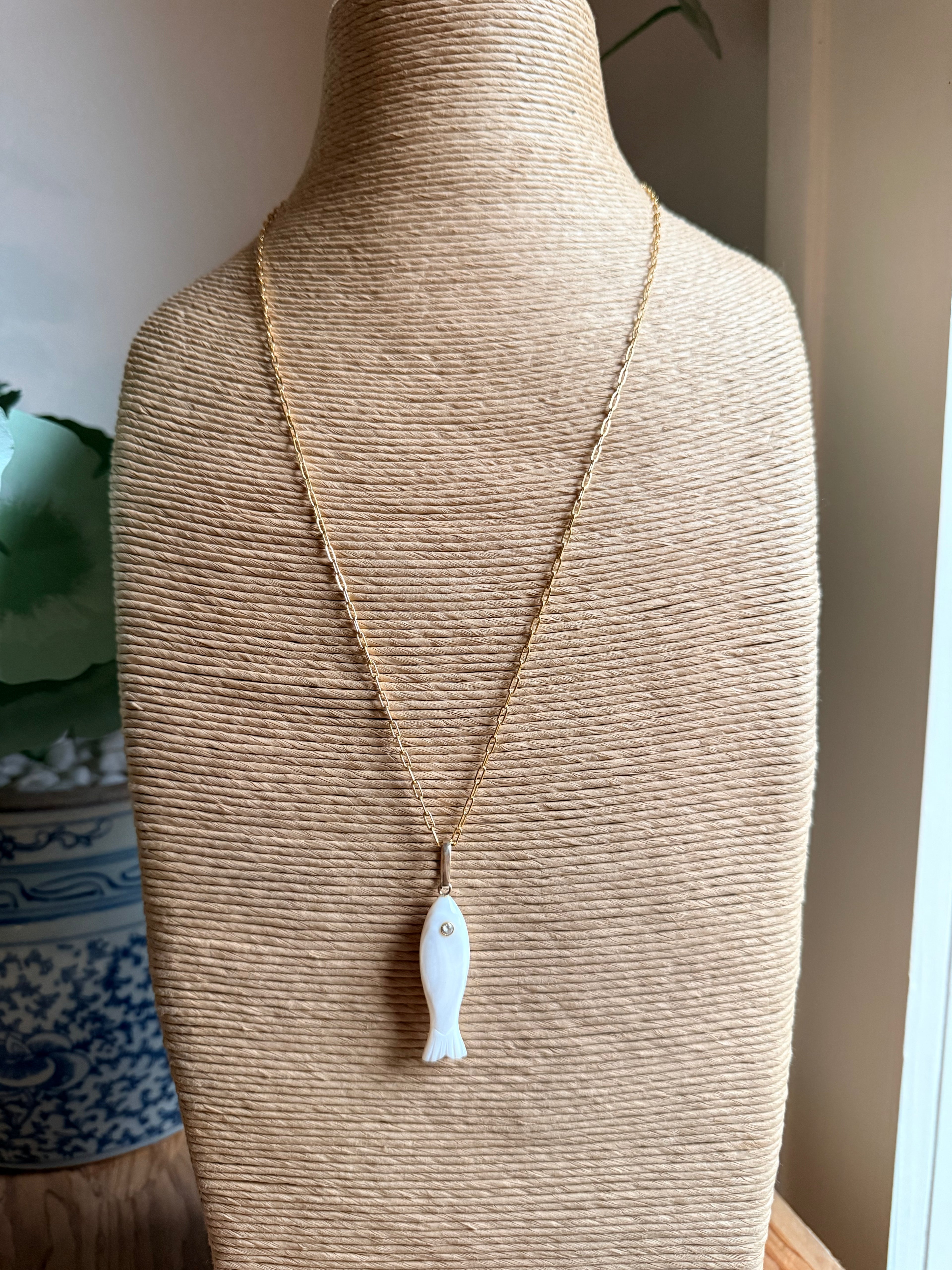 Mother of Pearl Fish Charm