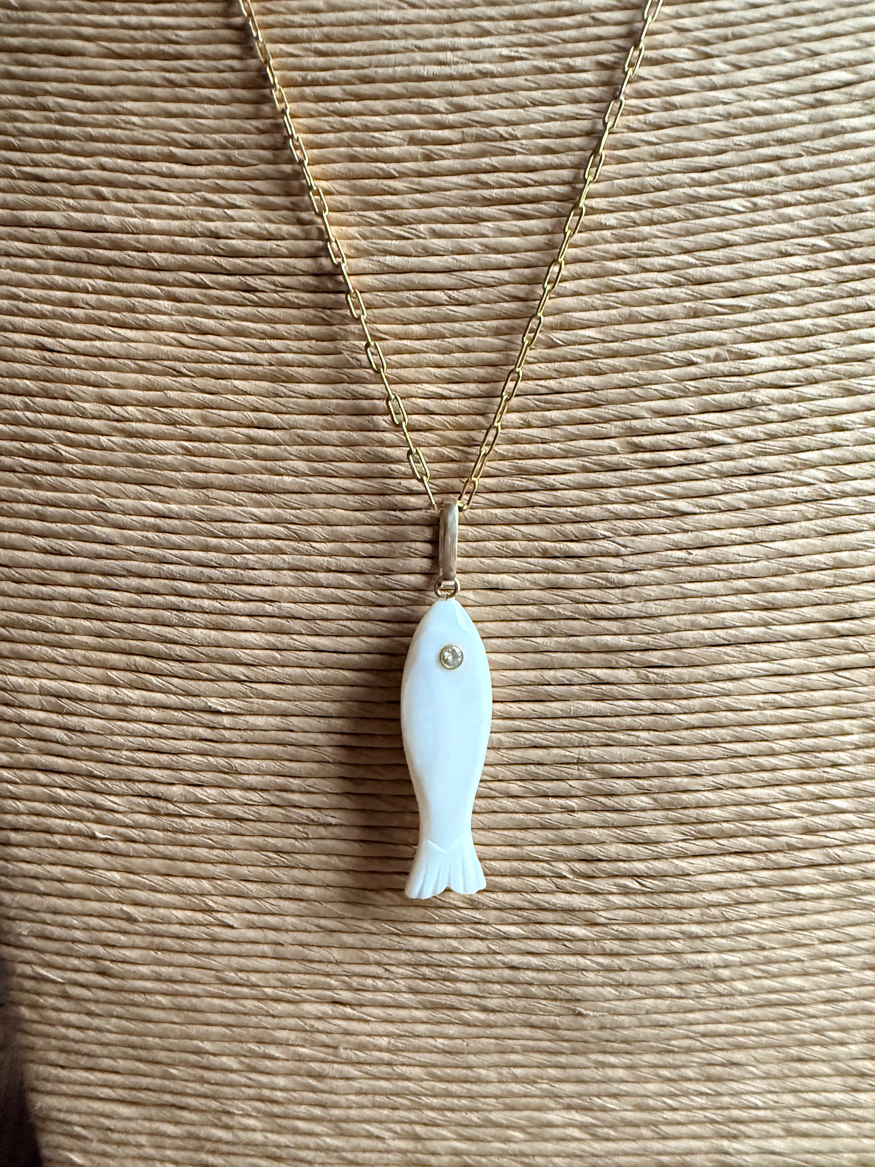 Mother of Pearl Fish Charm