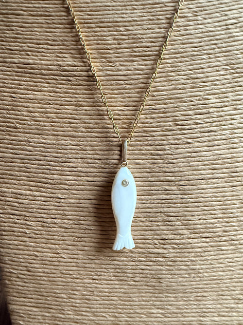 Mother of Pearl Fish Charm