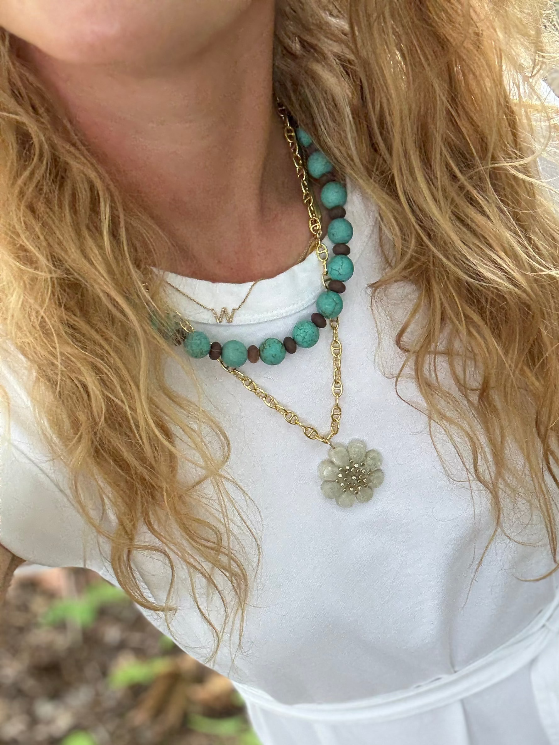 Turquoise & Brown Necklace