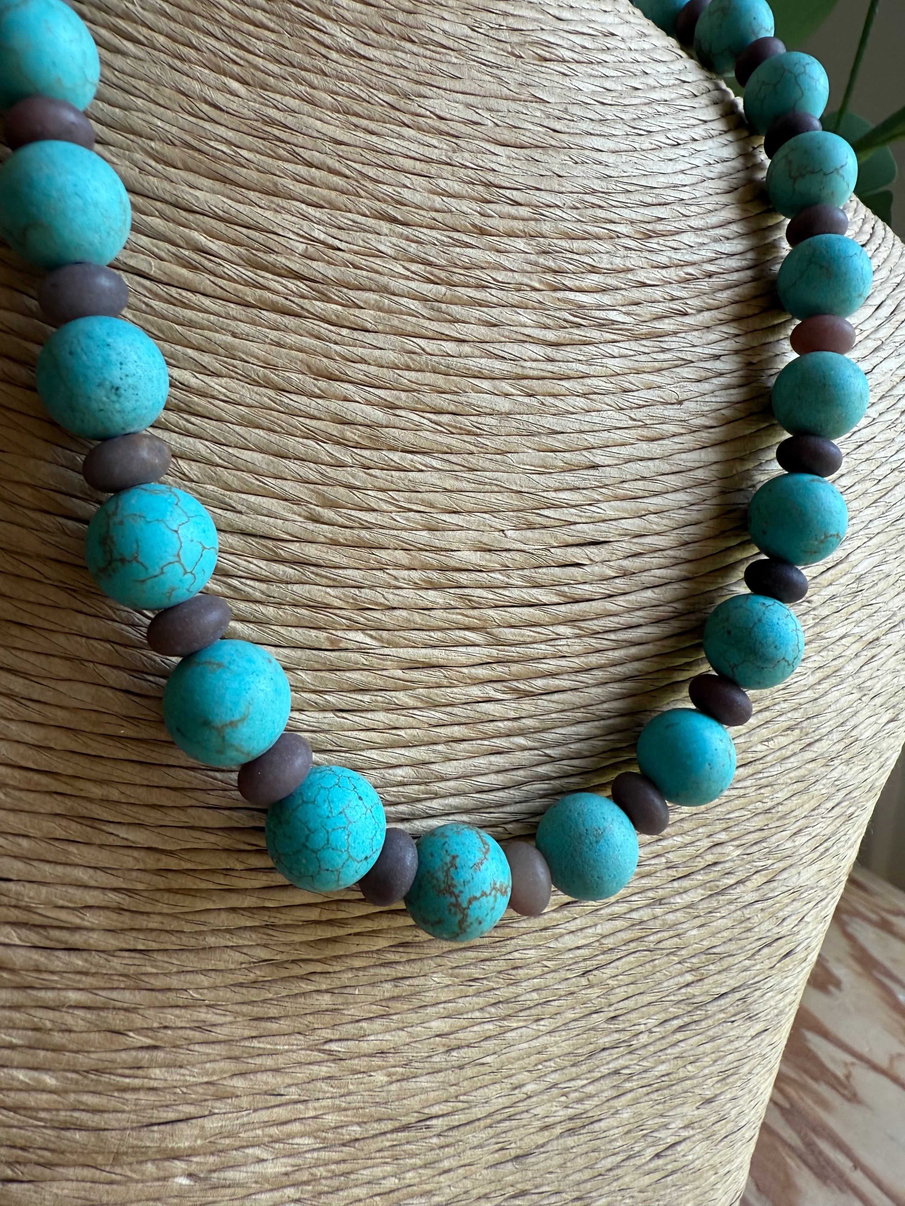 Turquoise & Brown Necklace