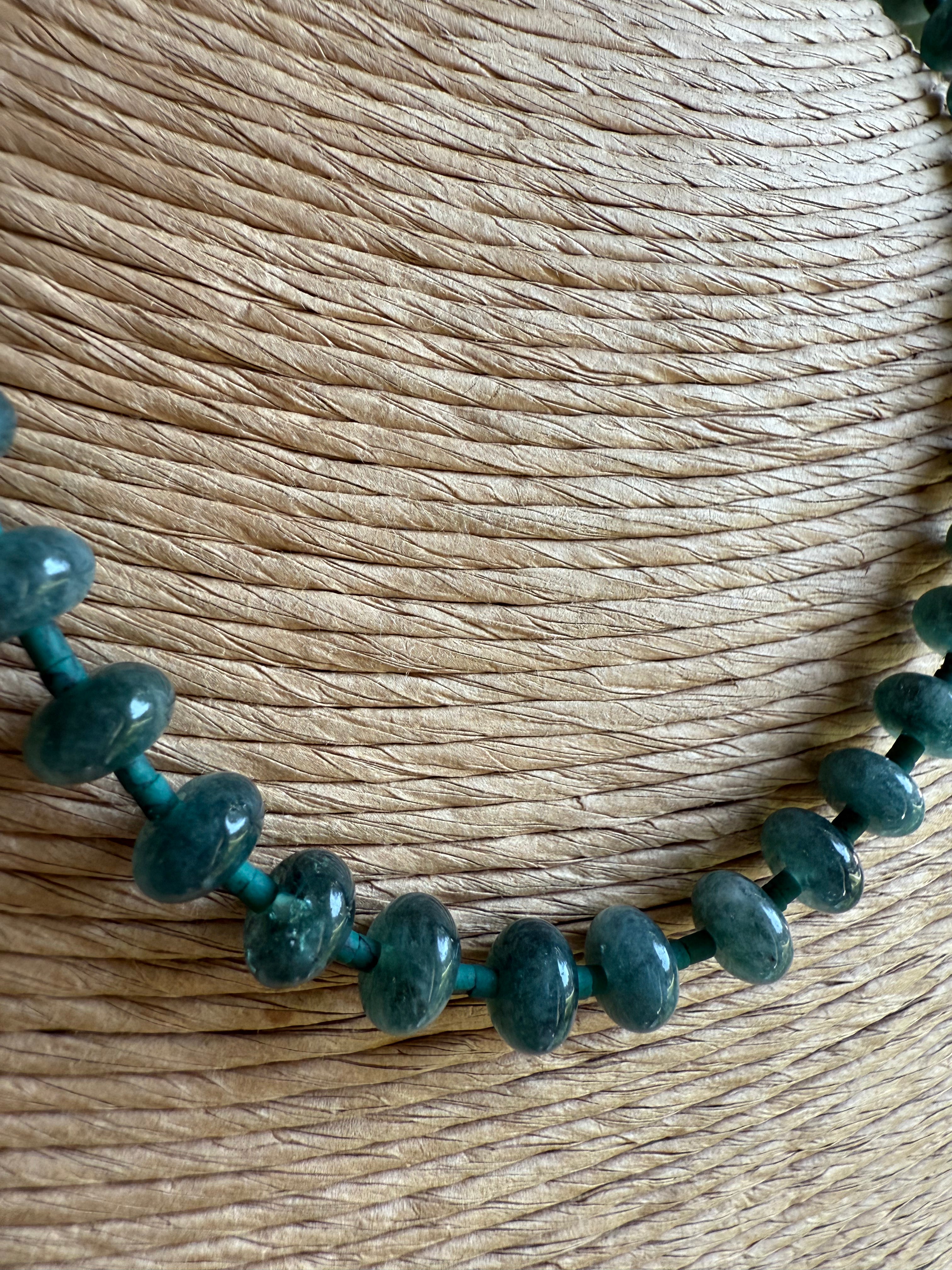 Teal Spacer Beaded Necklace