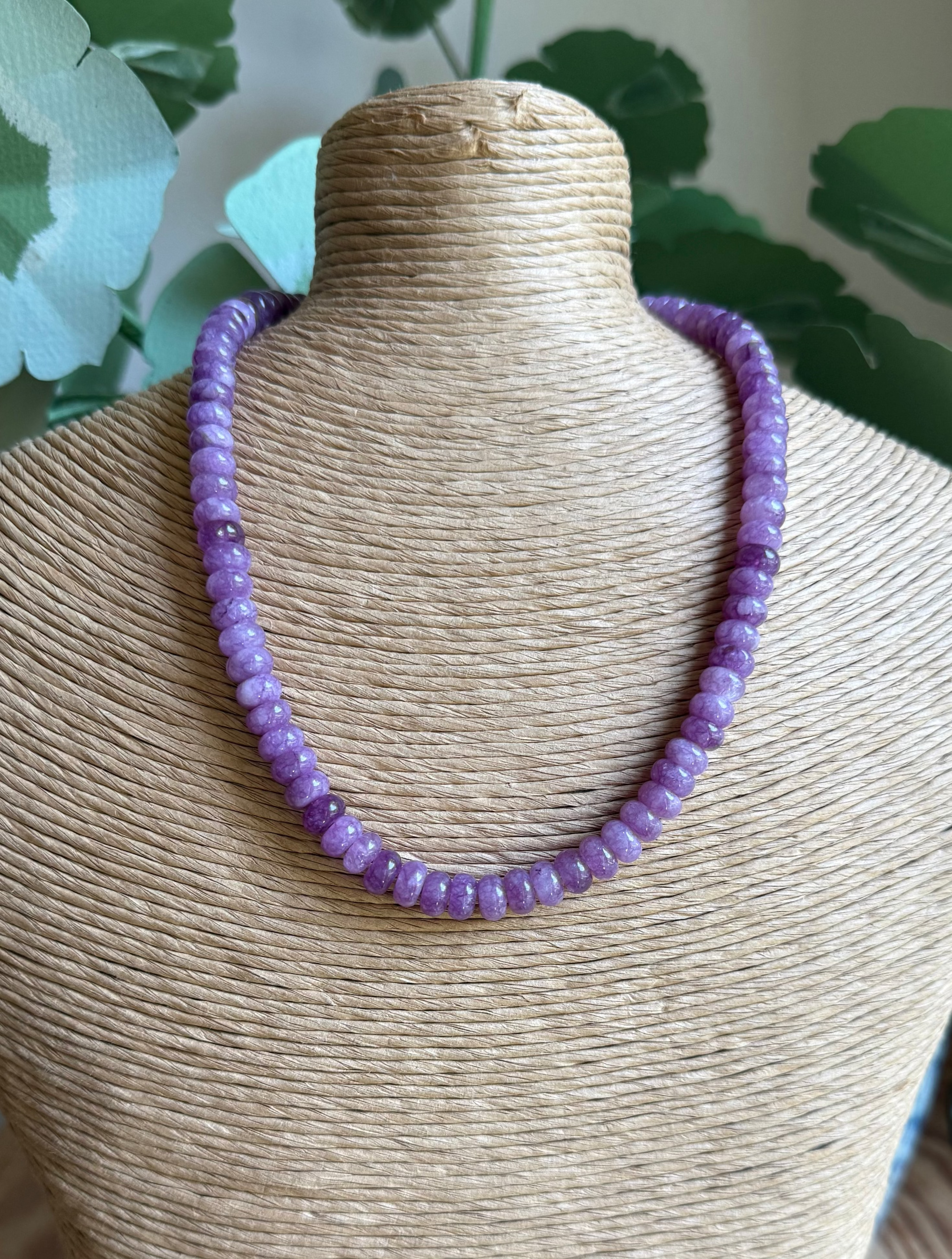 Dark Purple Beaded Necklace