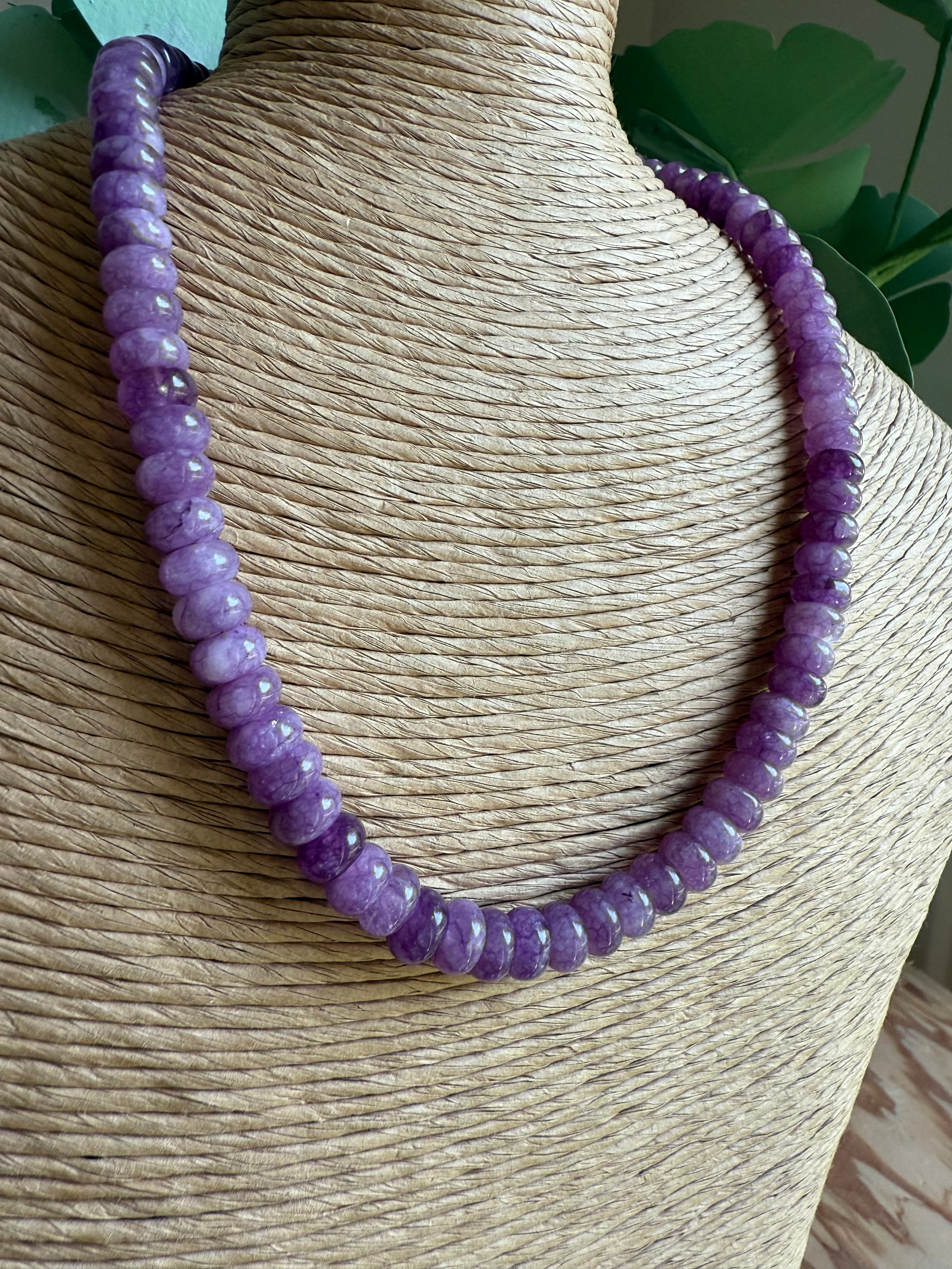 Dark Purple Beaded Necklace