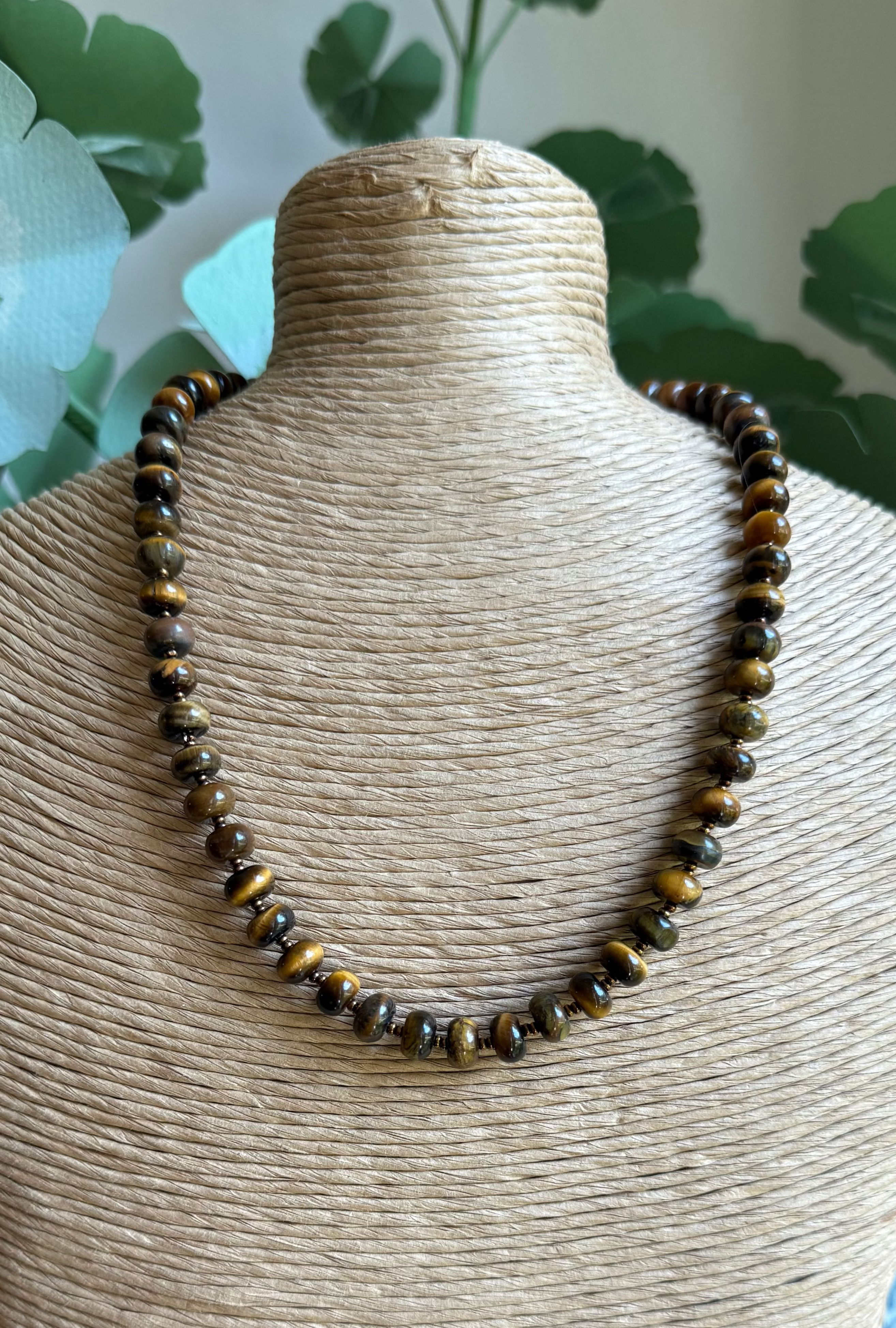 Tiger's Eye Spacer Beaded Necklace