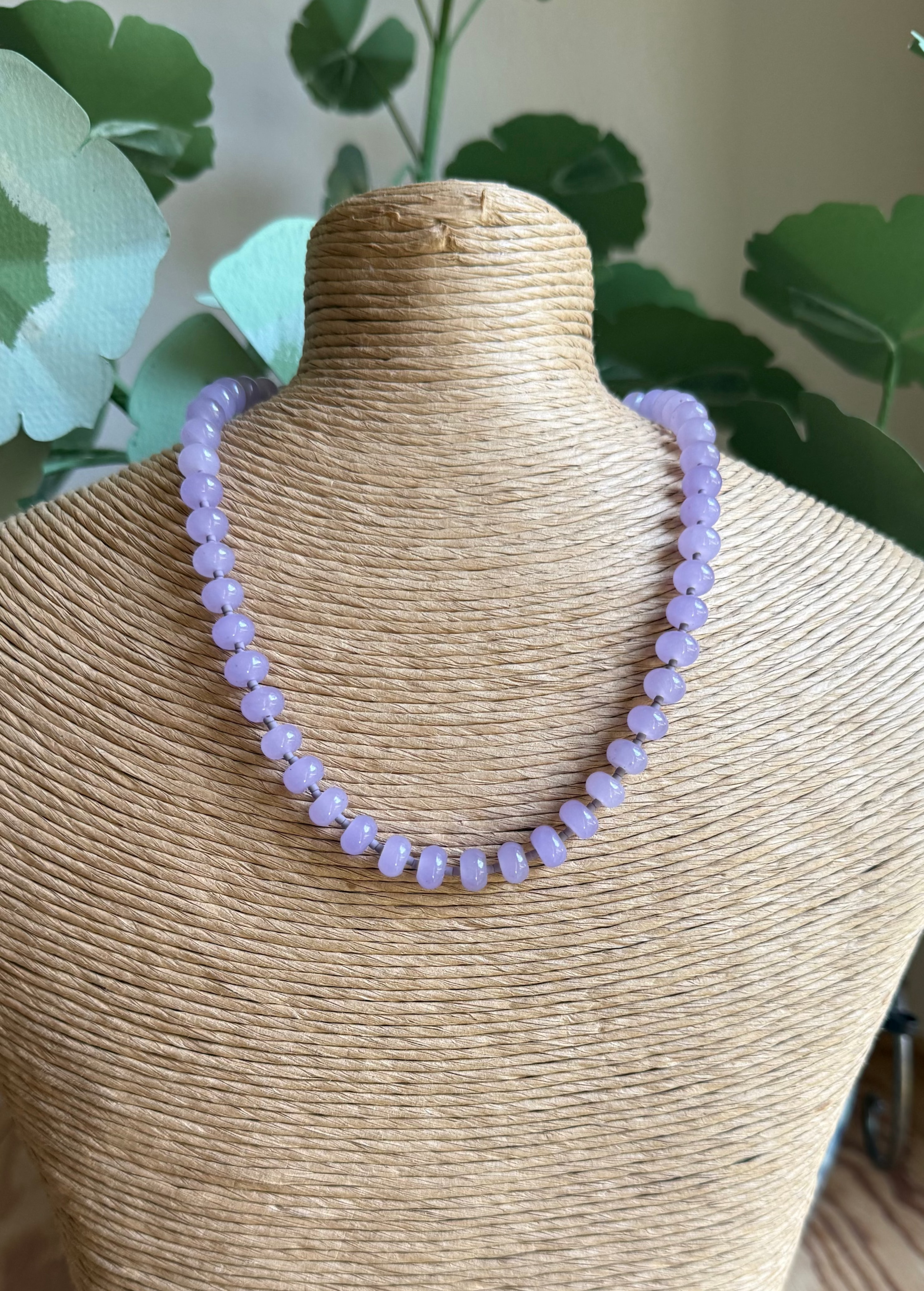 Purple Spacer Beaded Necklace