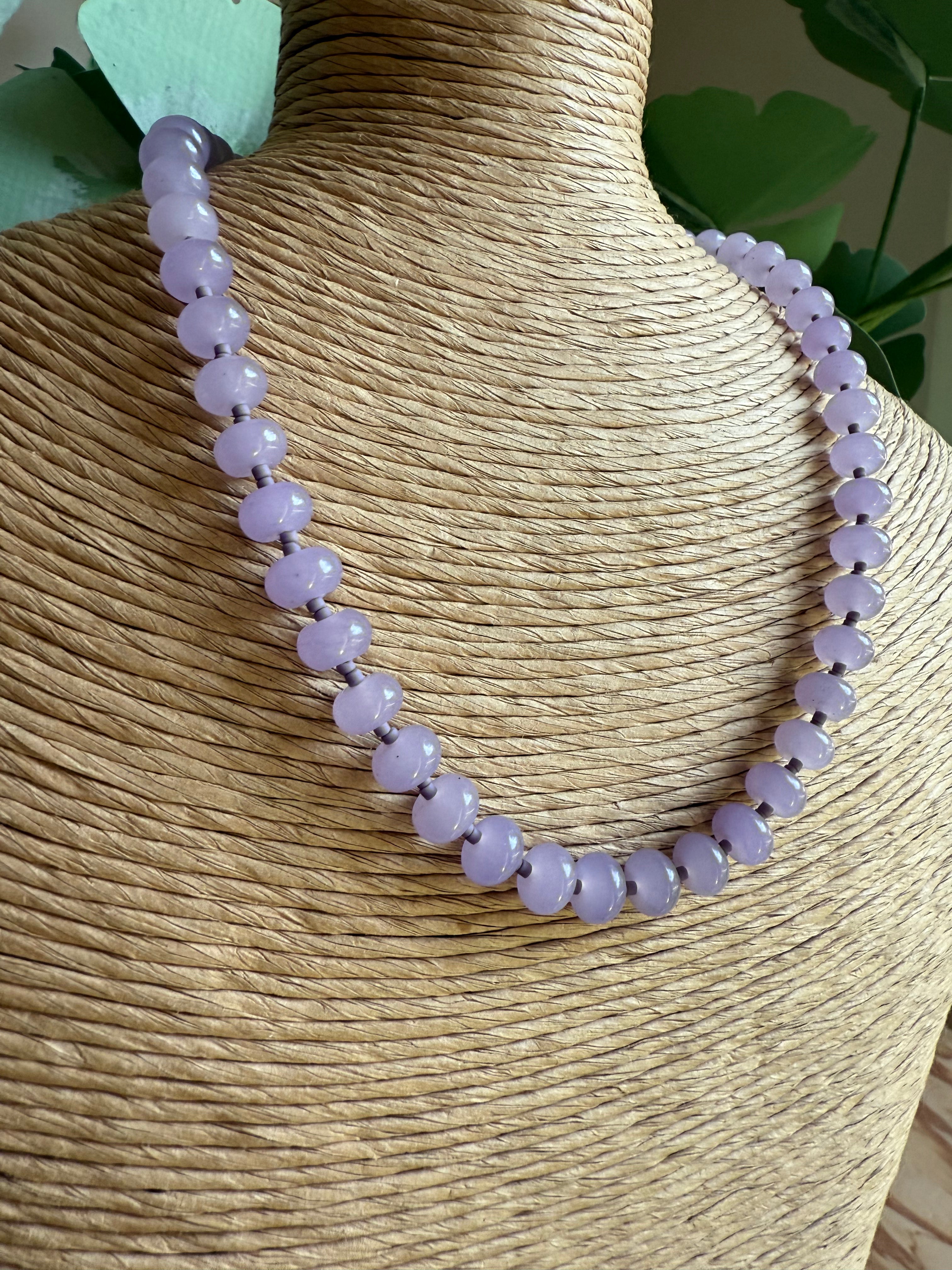 Purple Spacer Beaded Necklace