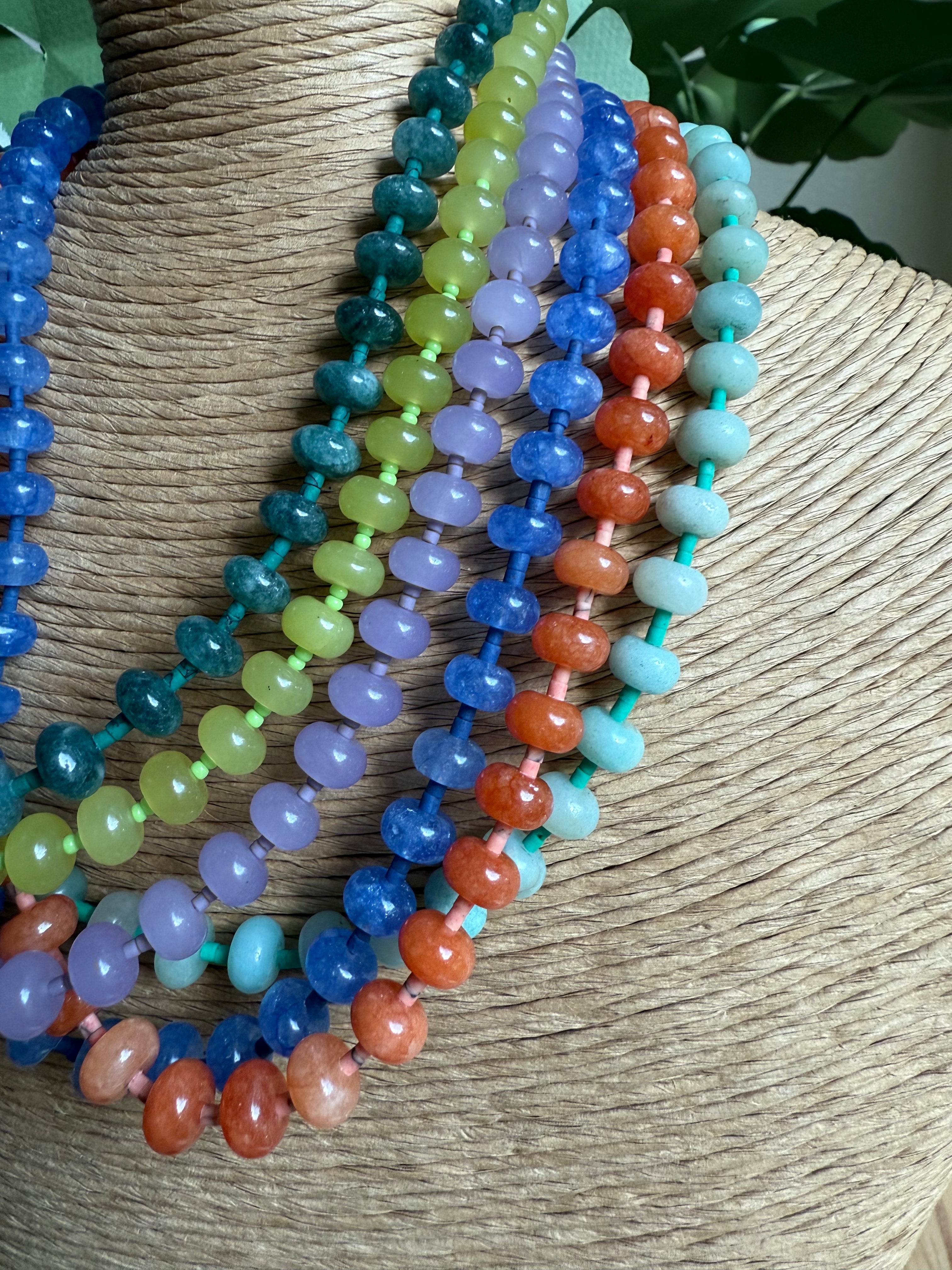 Orange Spacer Beaded Necklace