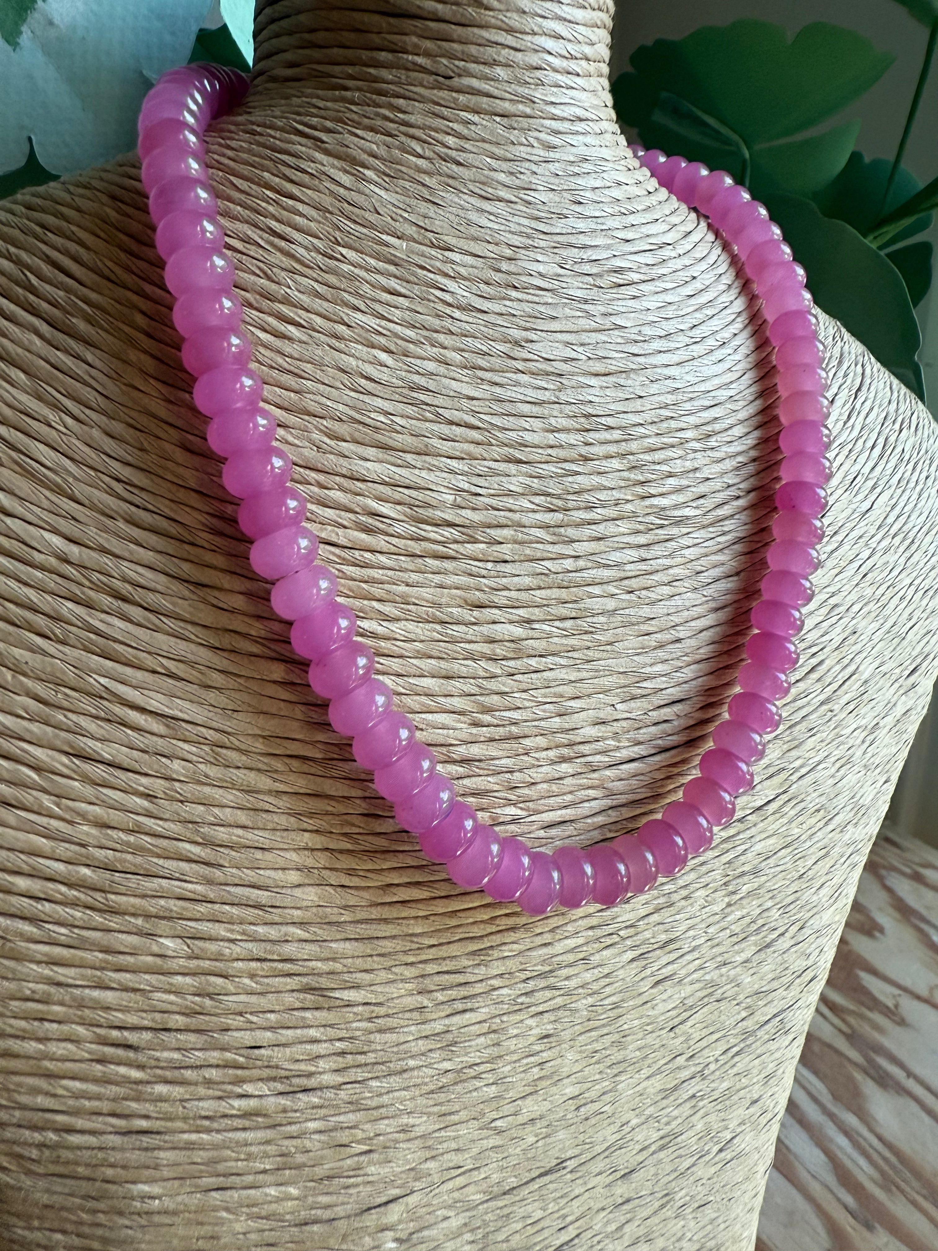 Pink Beaded Necklace