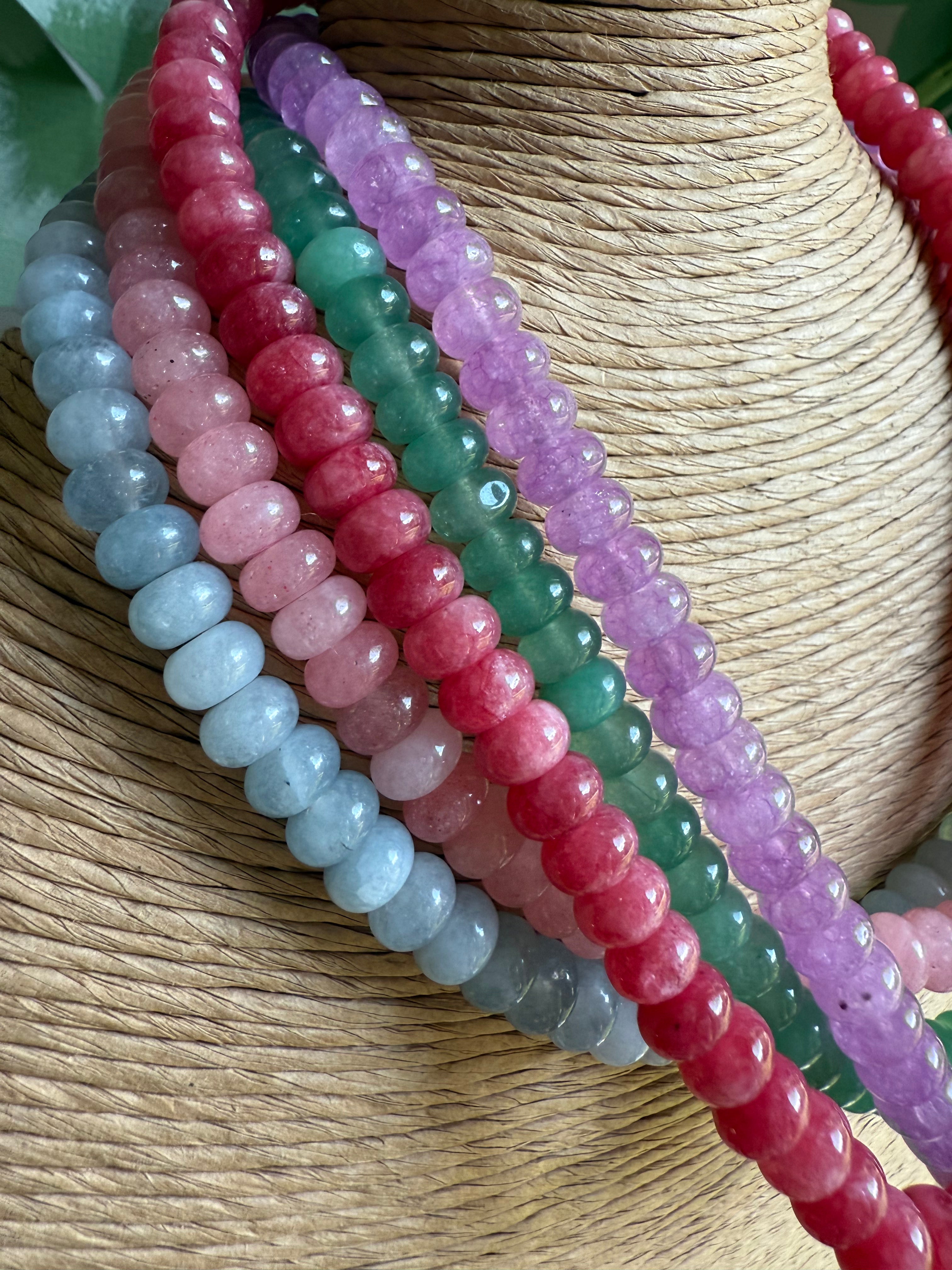 Slate Blue Beaded Necklace