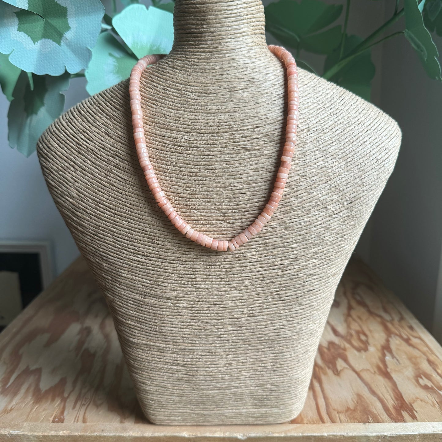 Tan Heishi Beaded Necklace