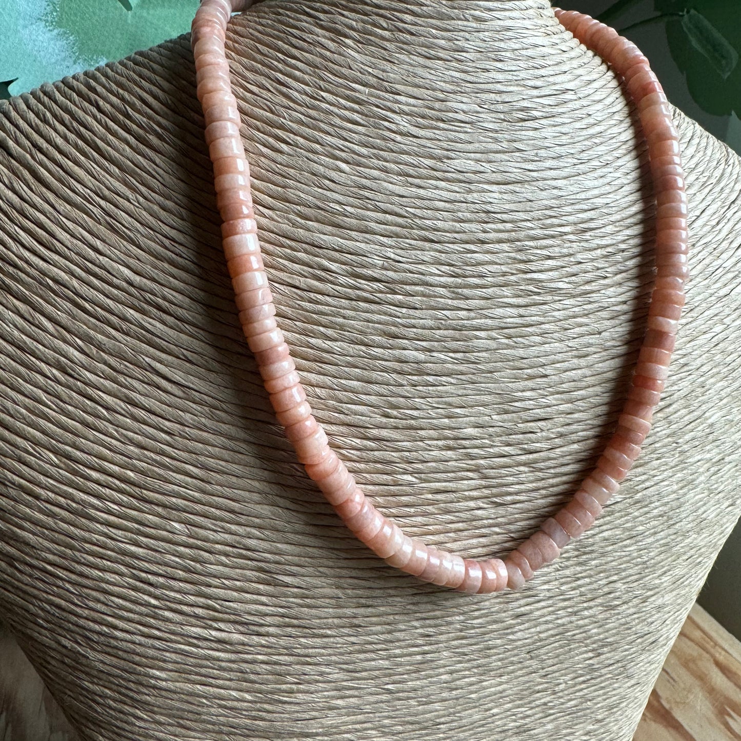 Tan Heishi Beaded Necklace