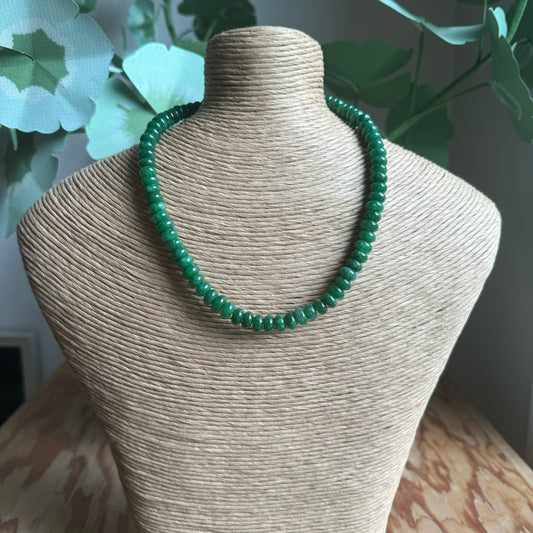 Jade Green Beaded Necklace