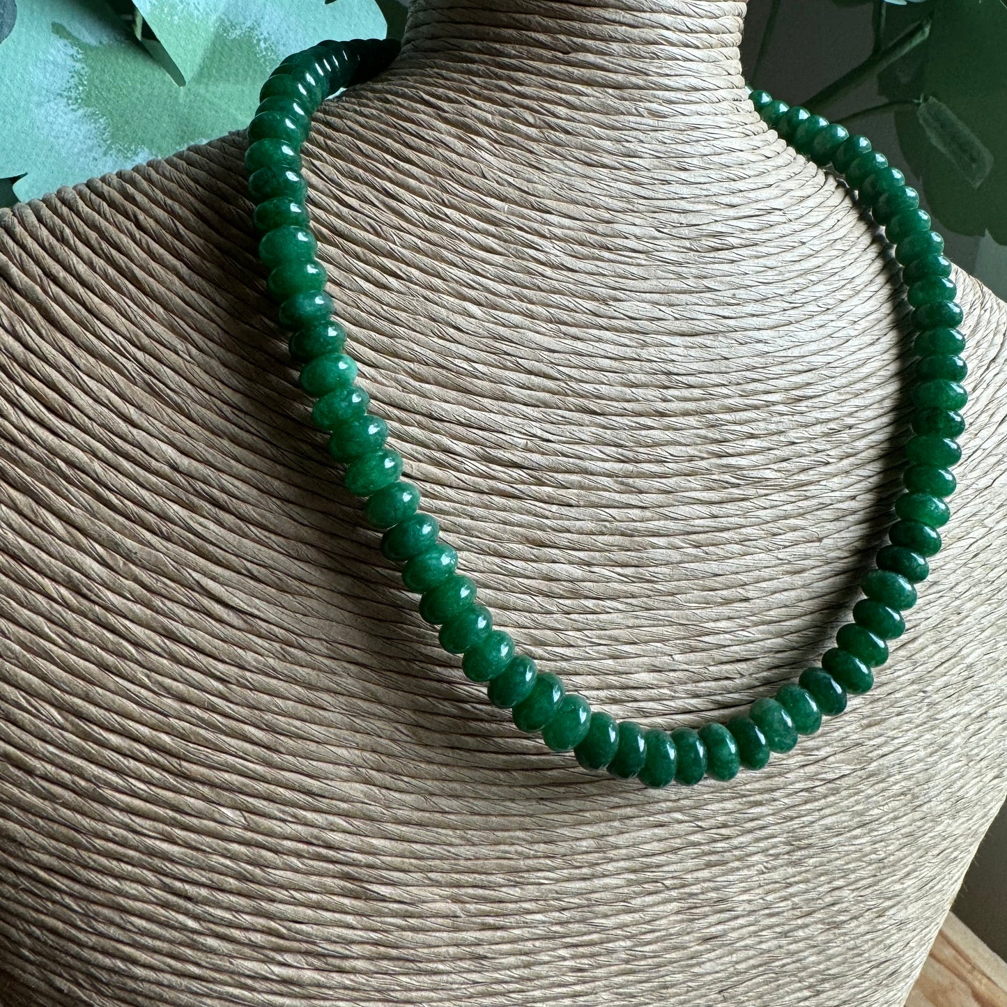 Jade Green Beaded Necklace