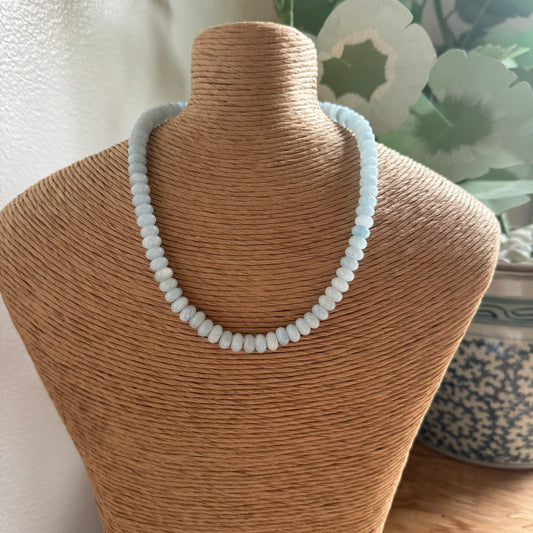 Ice Blue Beaded Necklace