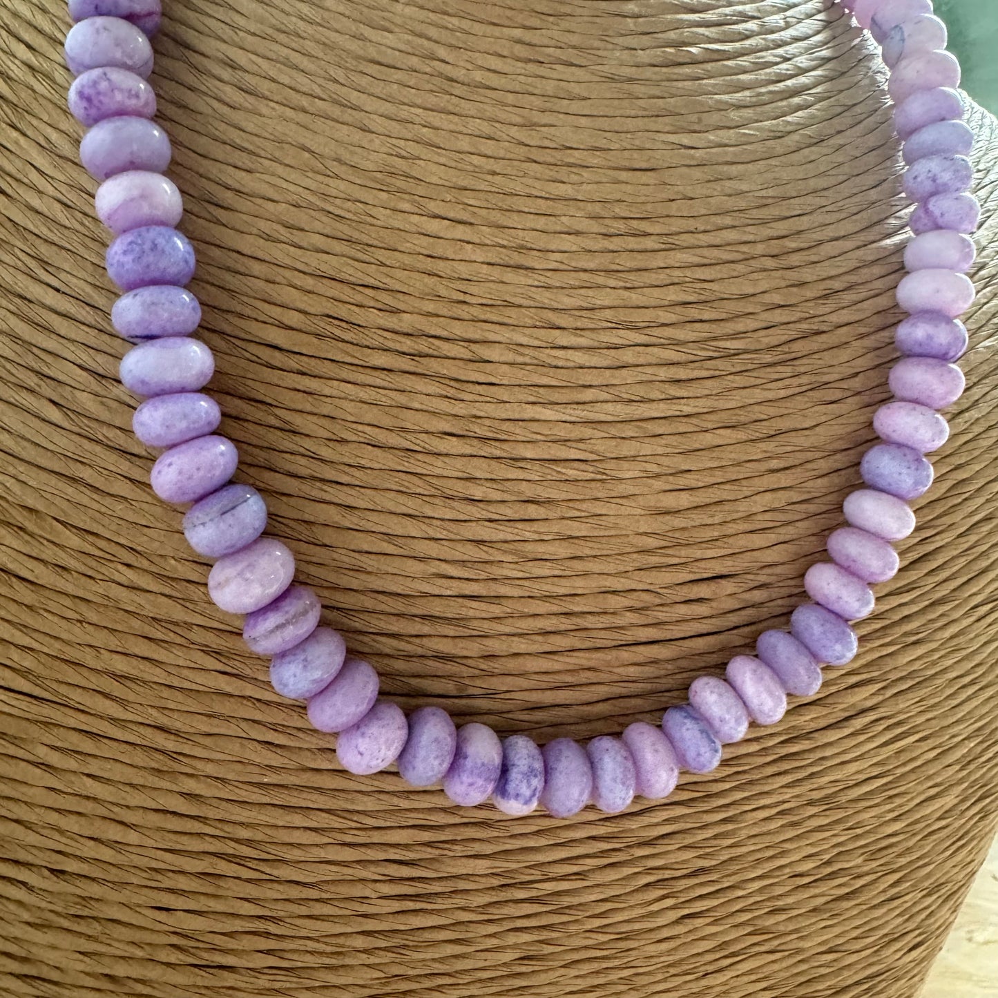 Periwinkle Purple Beaded Necklace