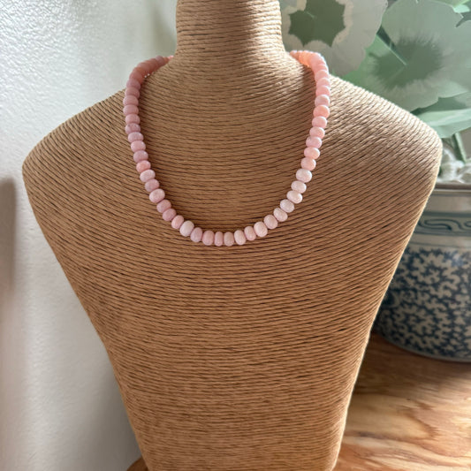 Pink Opal Beaded Necklace