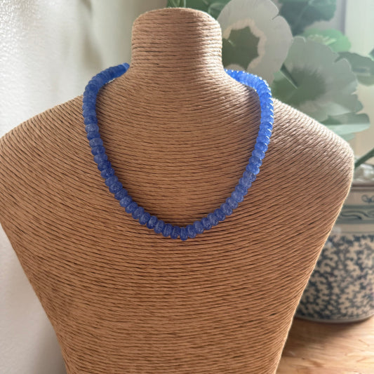 Cobalt Blue Beaded Necklace