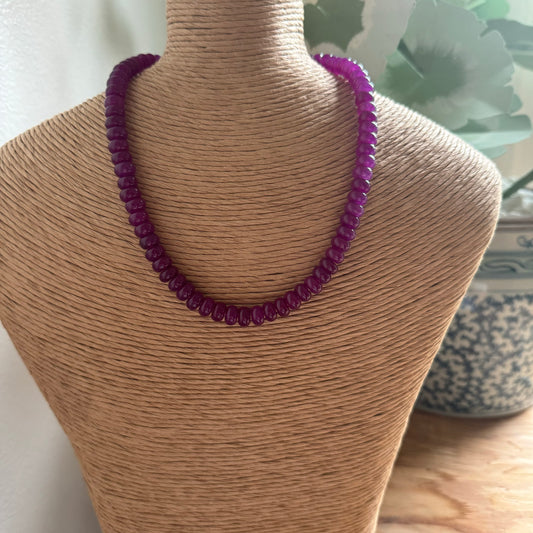 Dark Purple Beaded Necklace