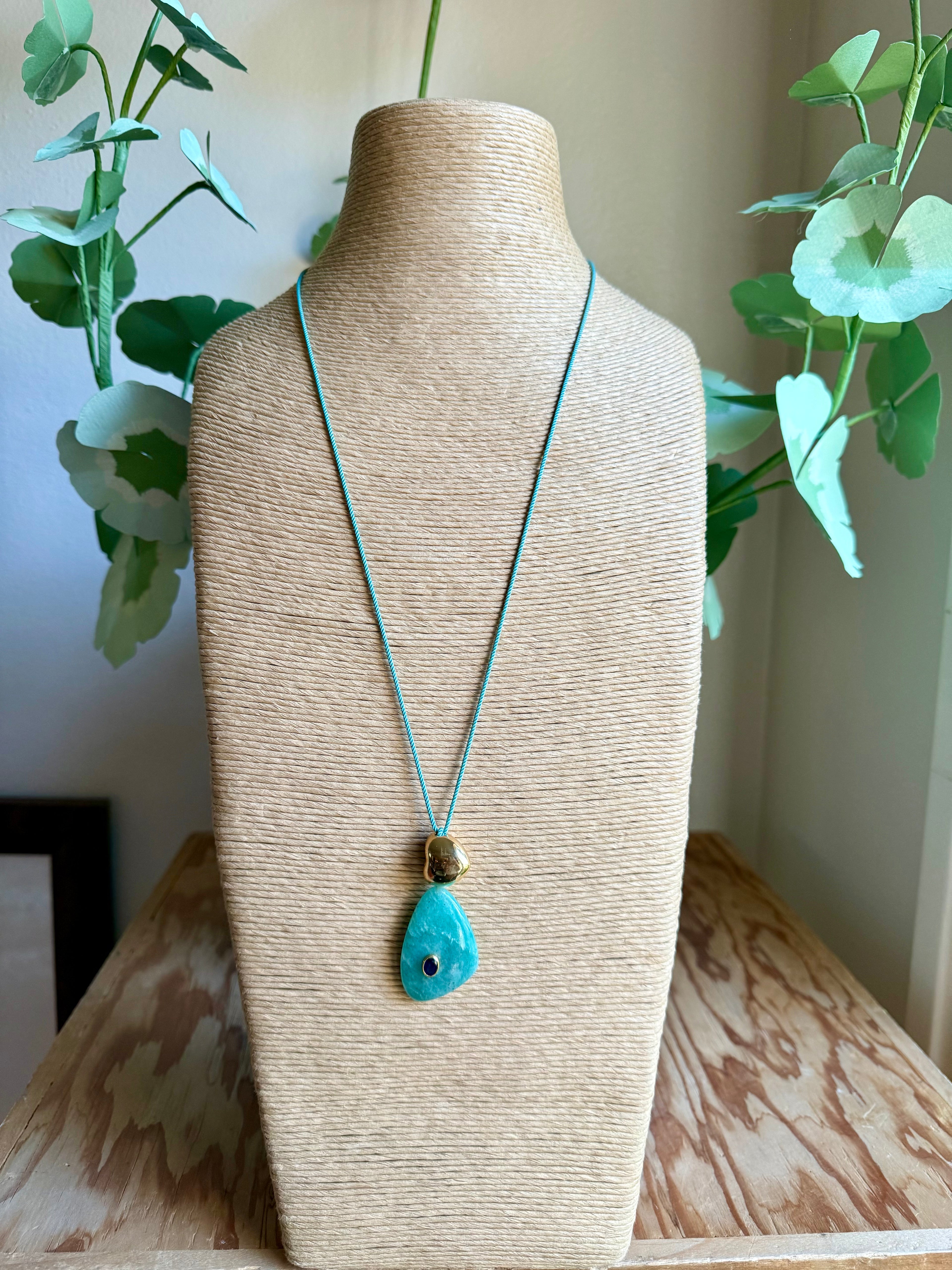 Amazonite Drop Necklace