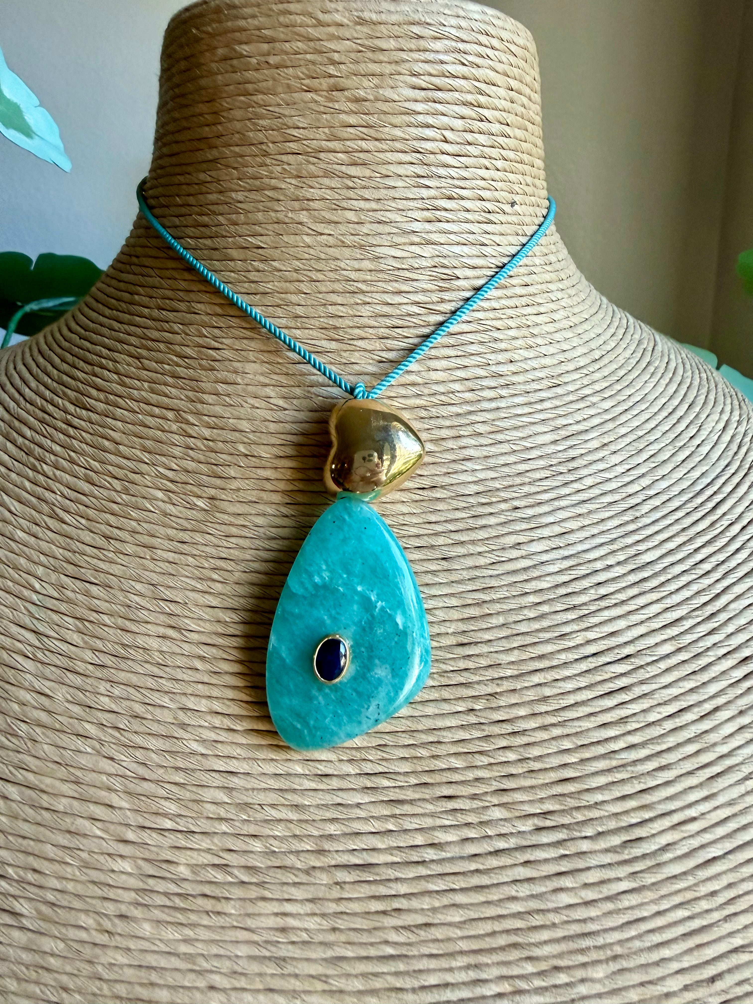 Amazonite Drop Necklace