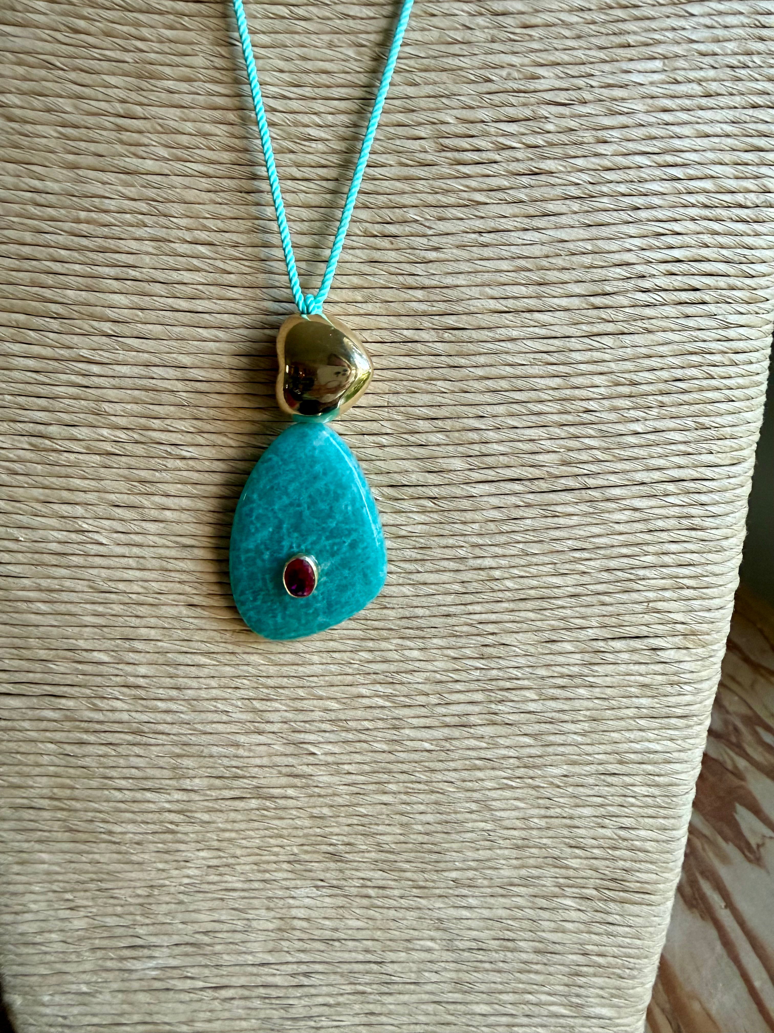 Amazonite Drop Necklace