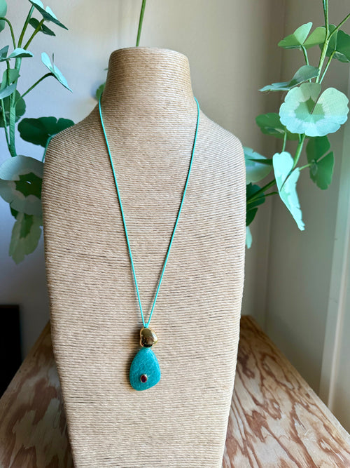 Amazonite Drop Necklace