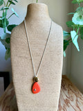 Coral Drop Necklace