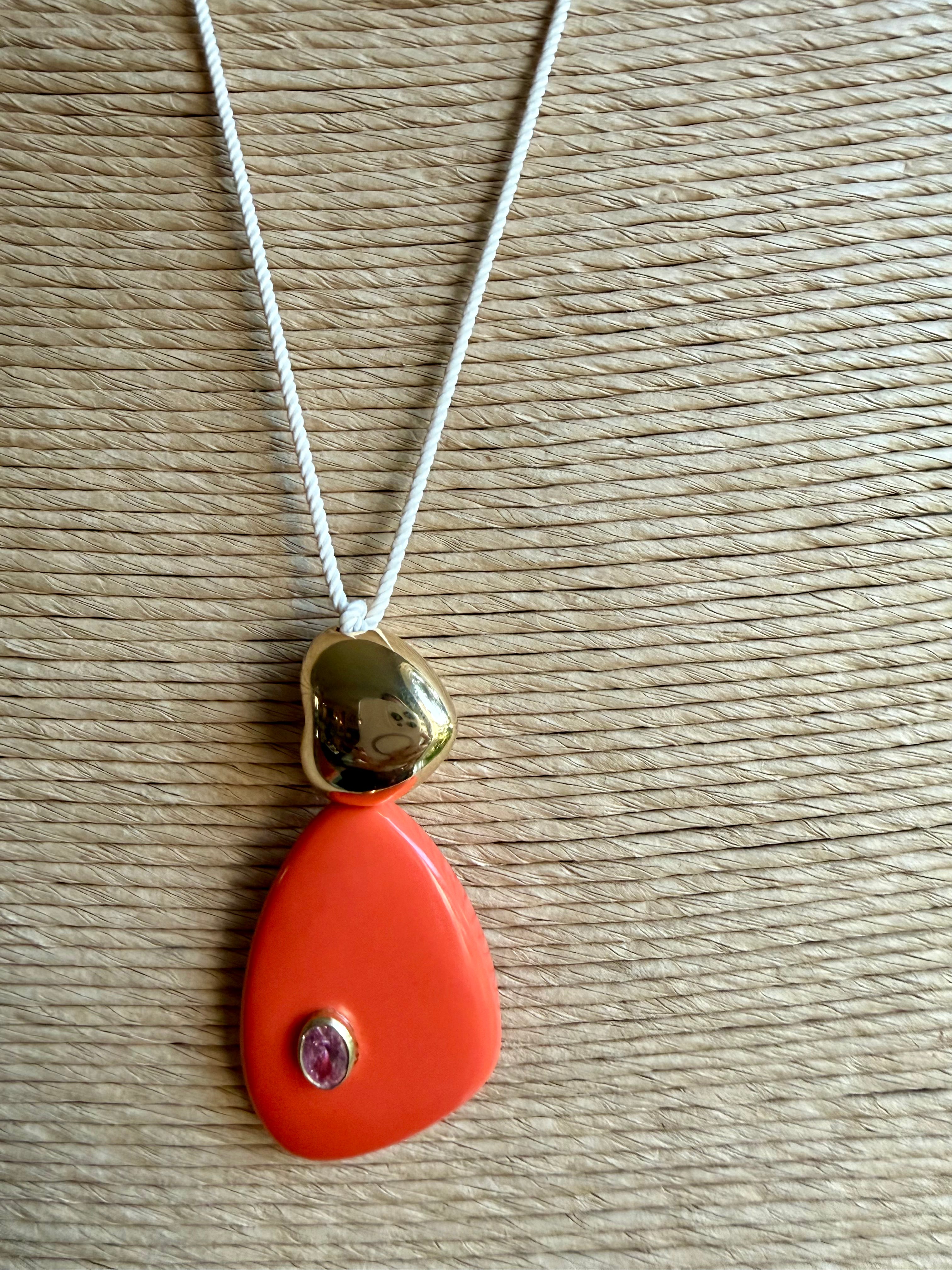 Coral Drop Necklace