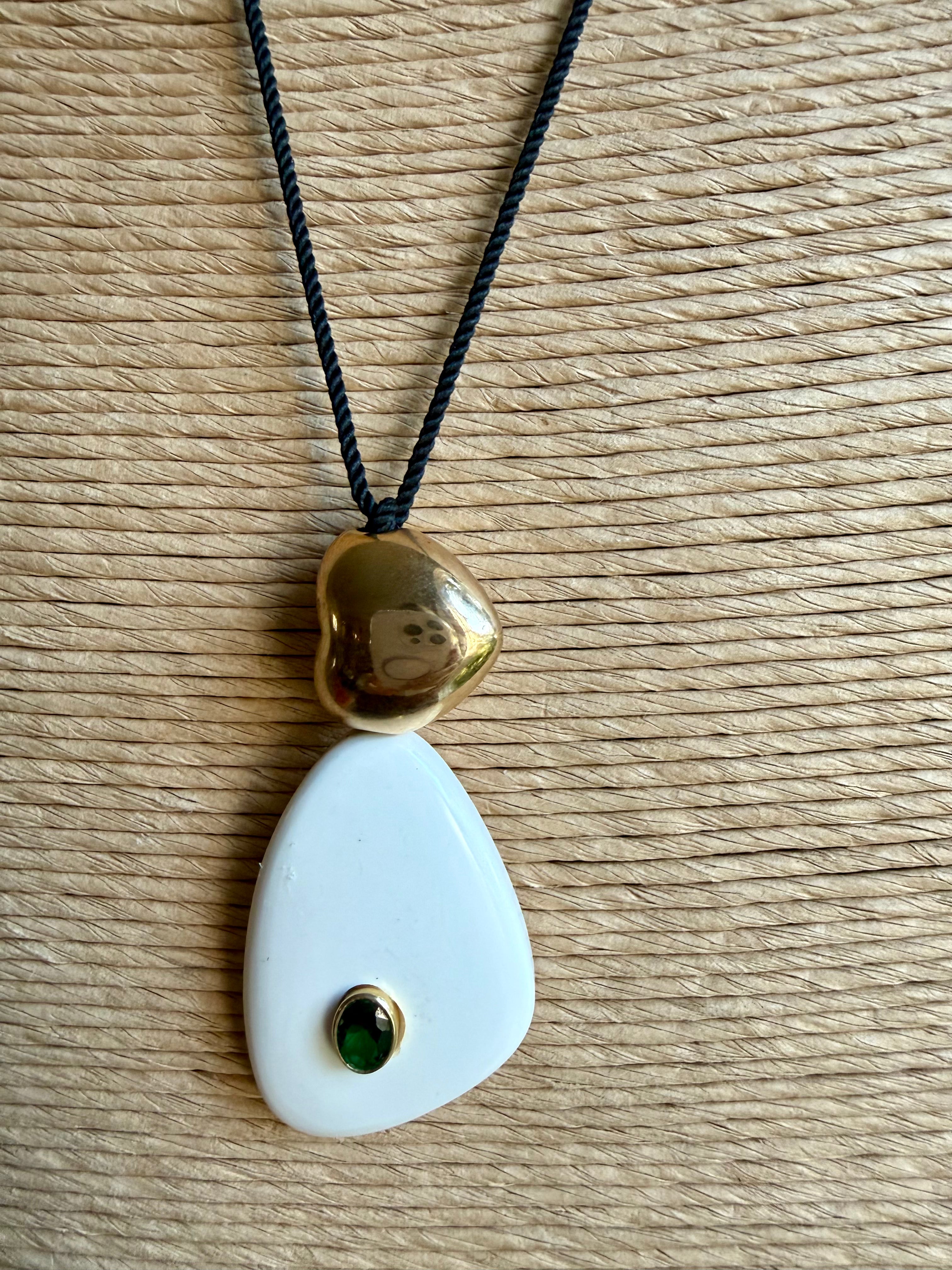 White Onyx Drop Necklace