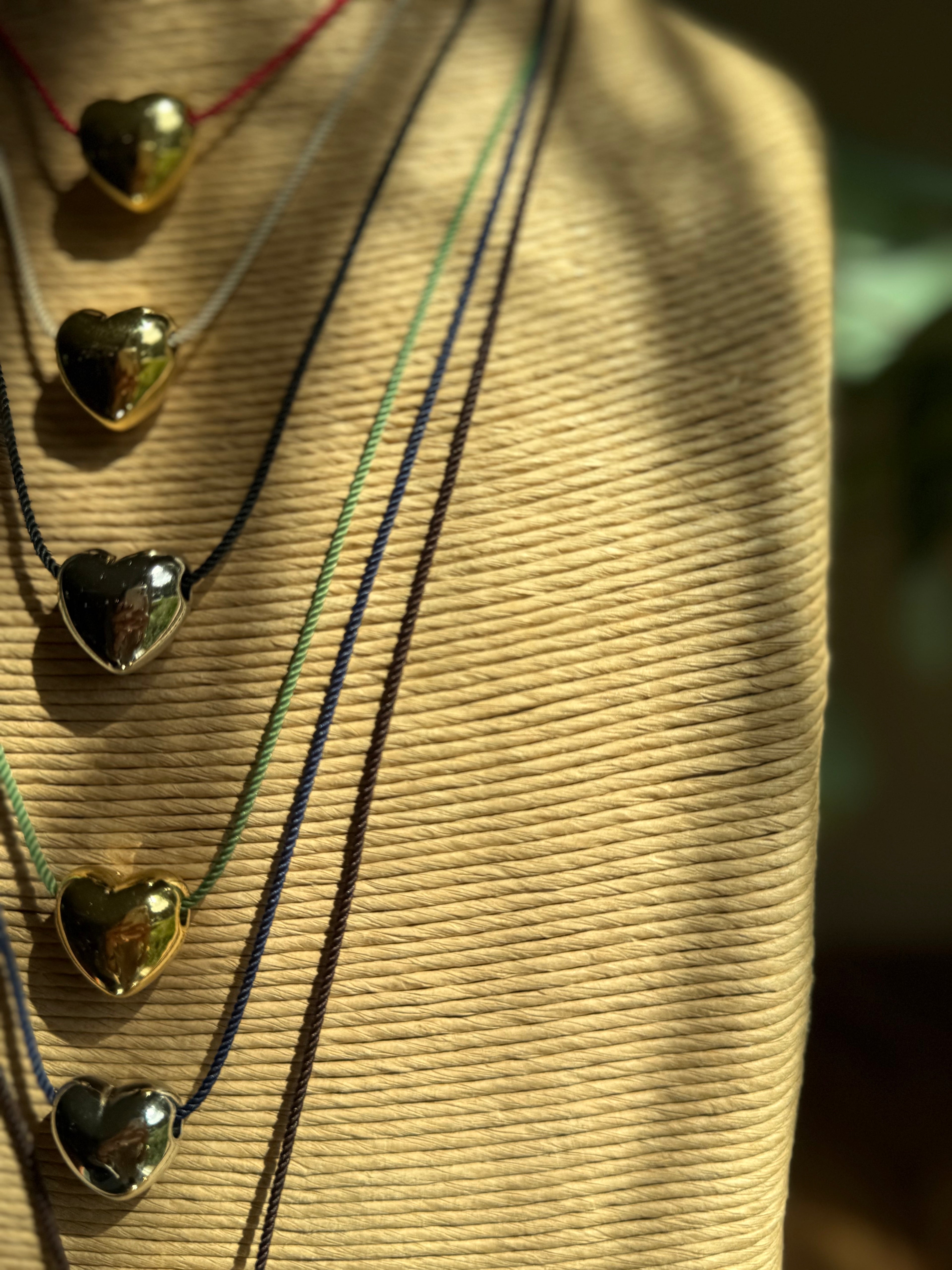 Heart on a Rope Necklace