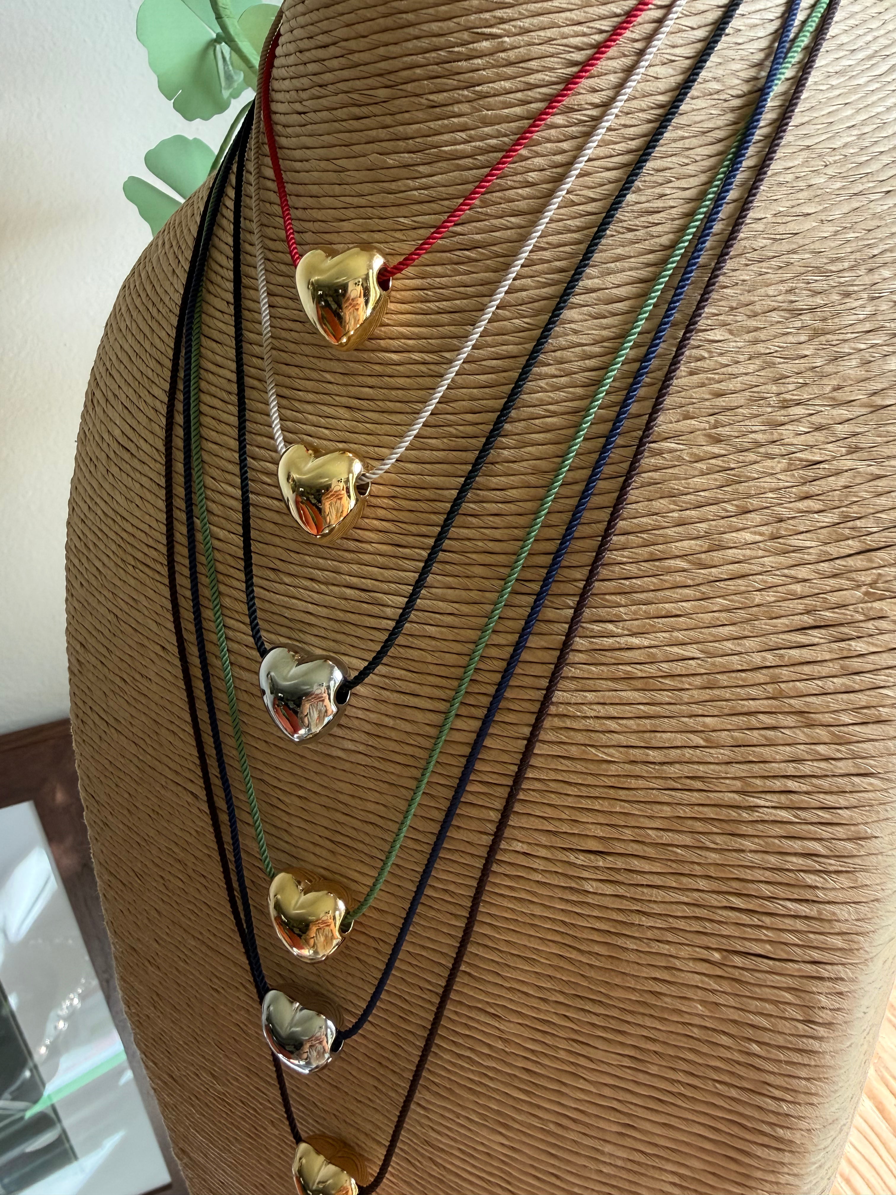 Heart on a Rope Necklace