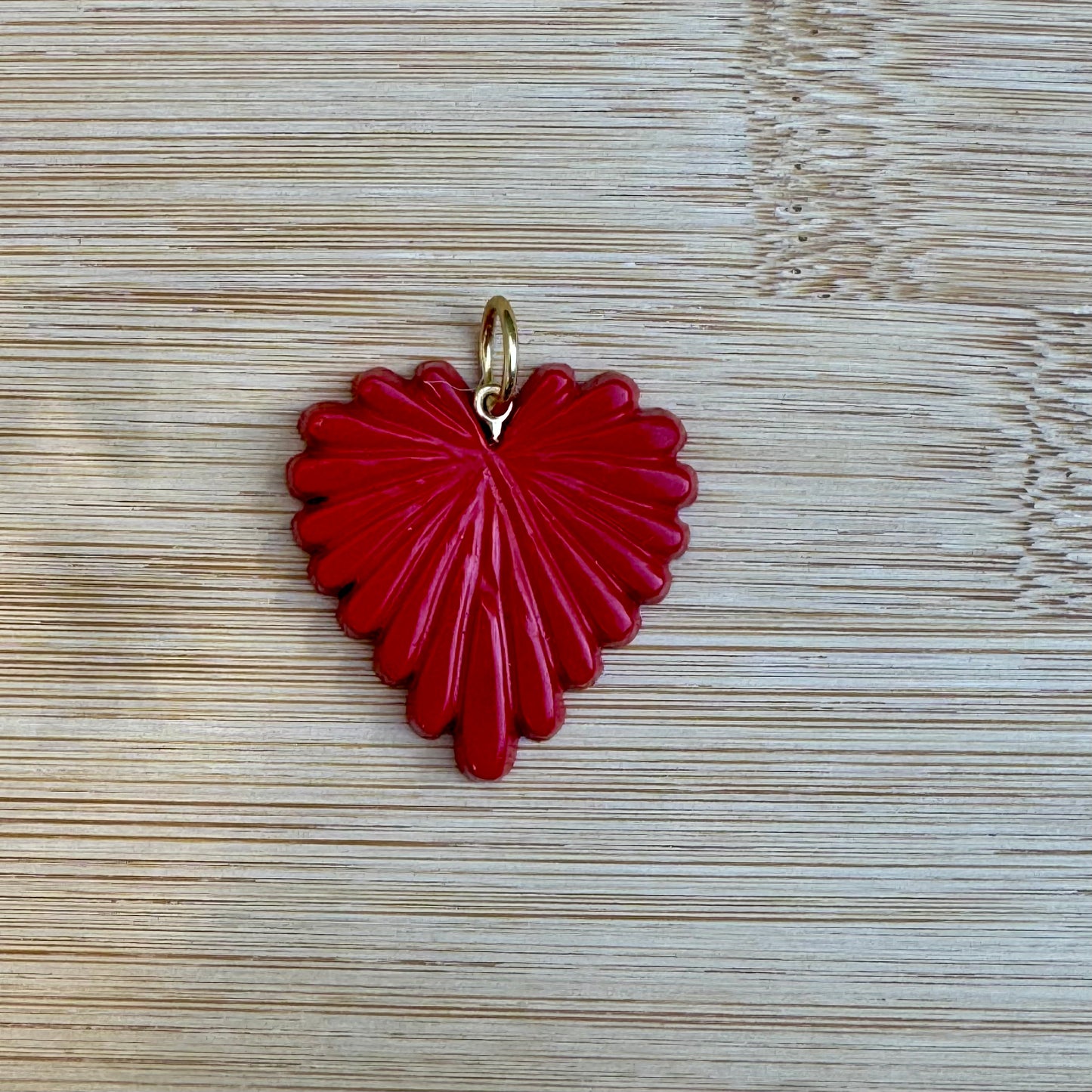 Carved Heart Charm