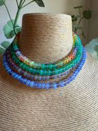 Blue Quartz Lumin Beaded Necklace