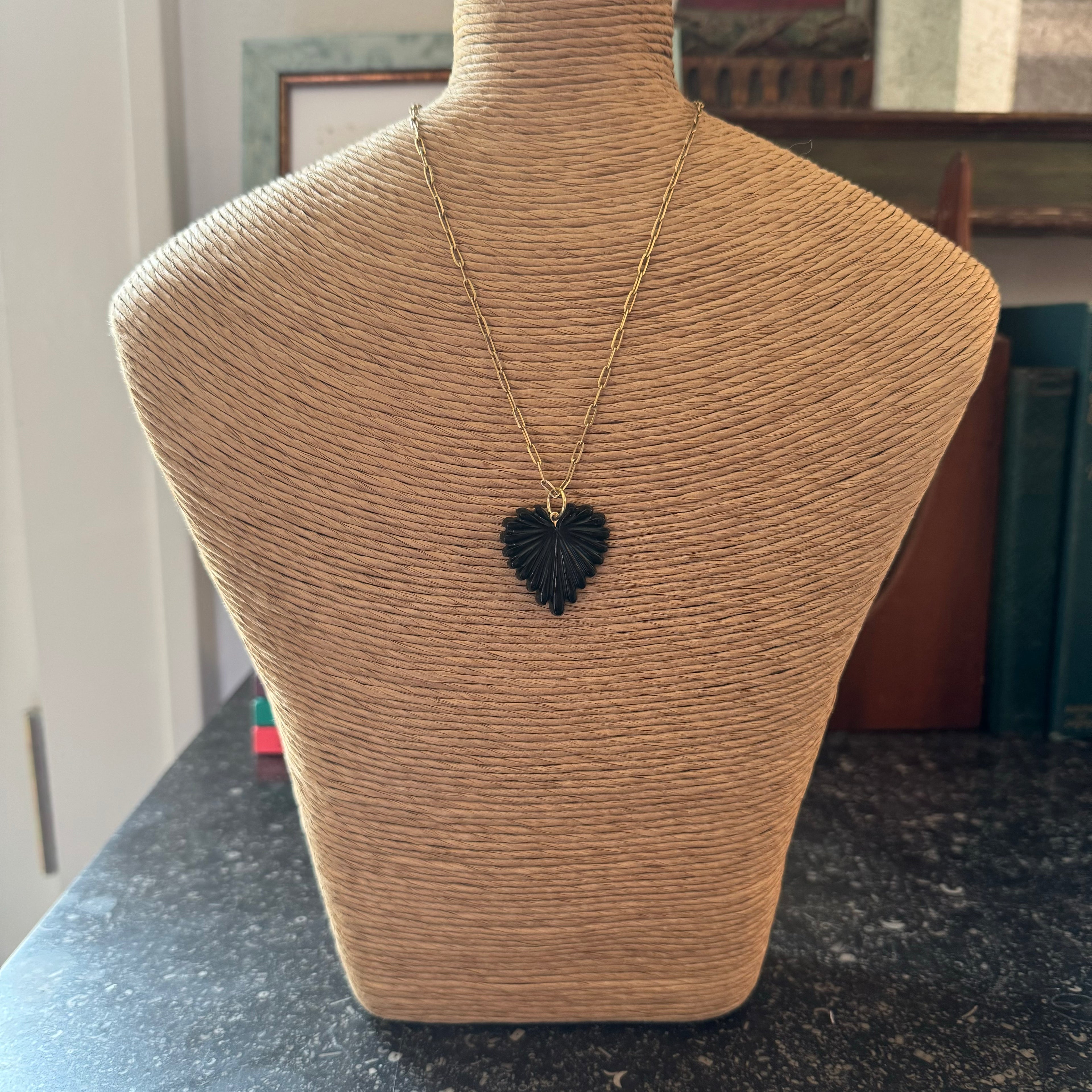 Carved Heart Charm