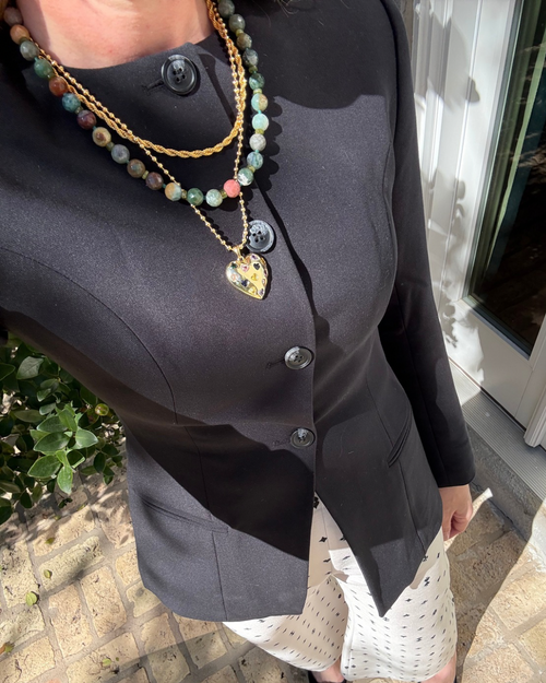 Green Agate Mixed Bead Necklace