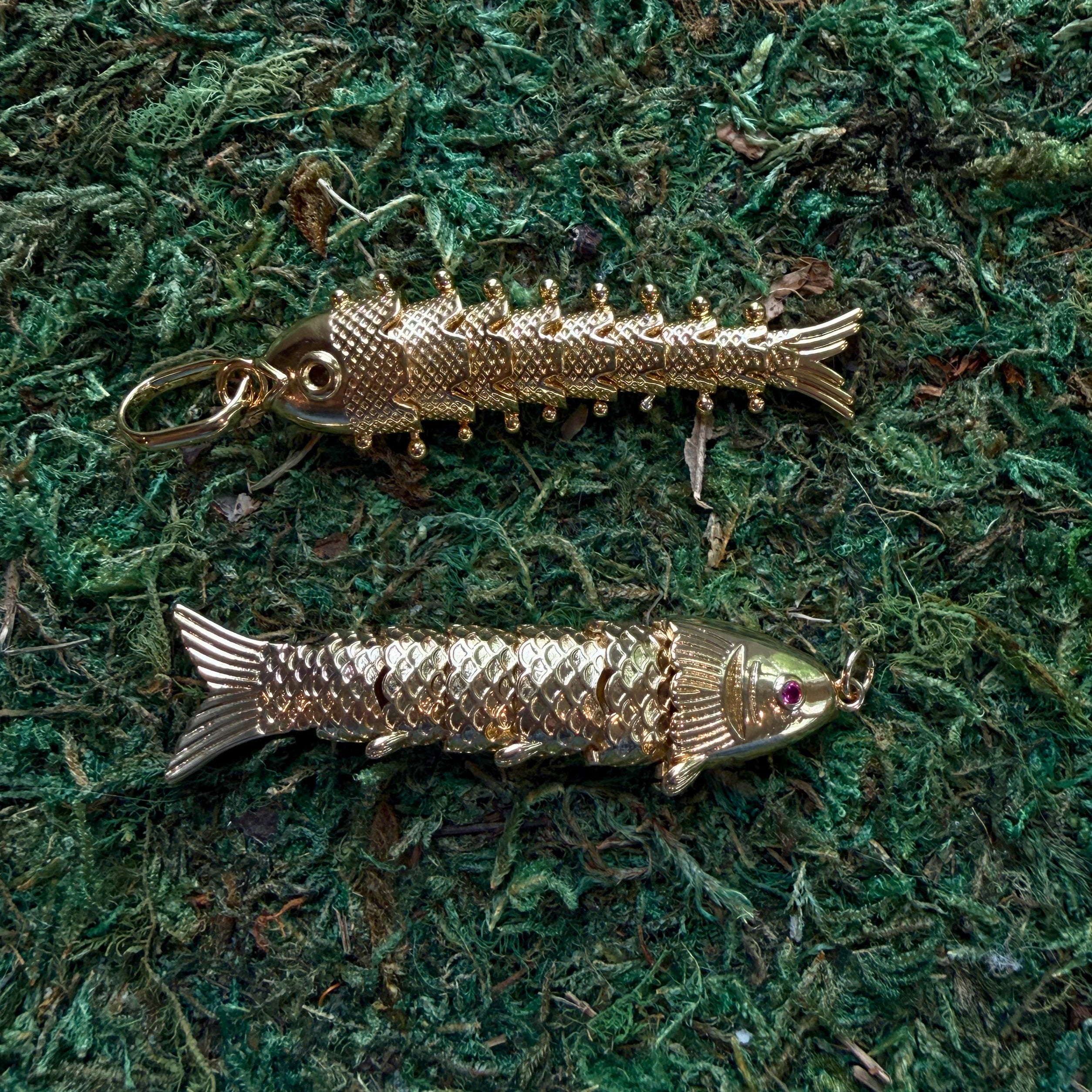 Reticulated Fish Charms