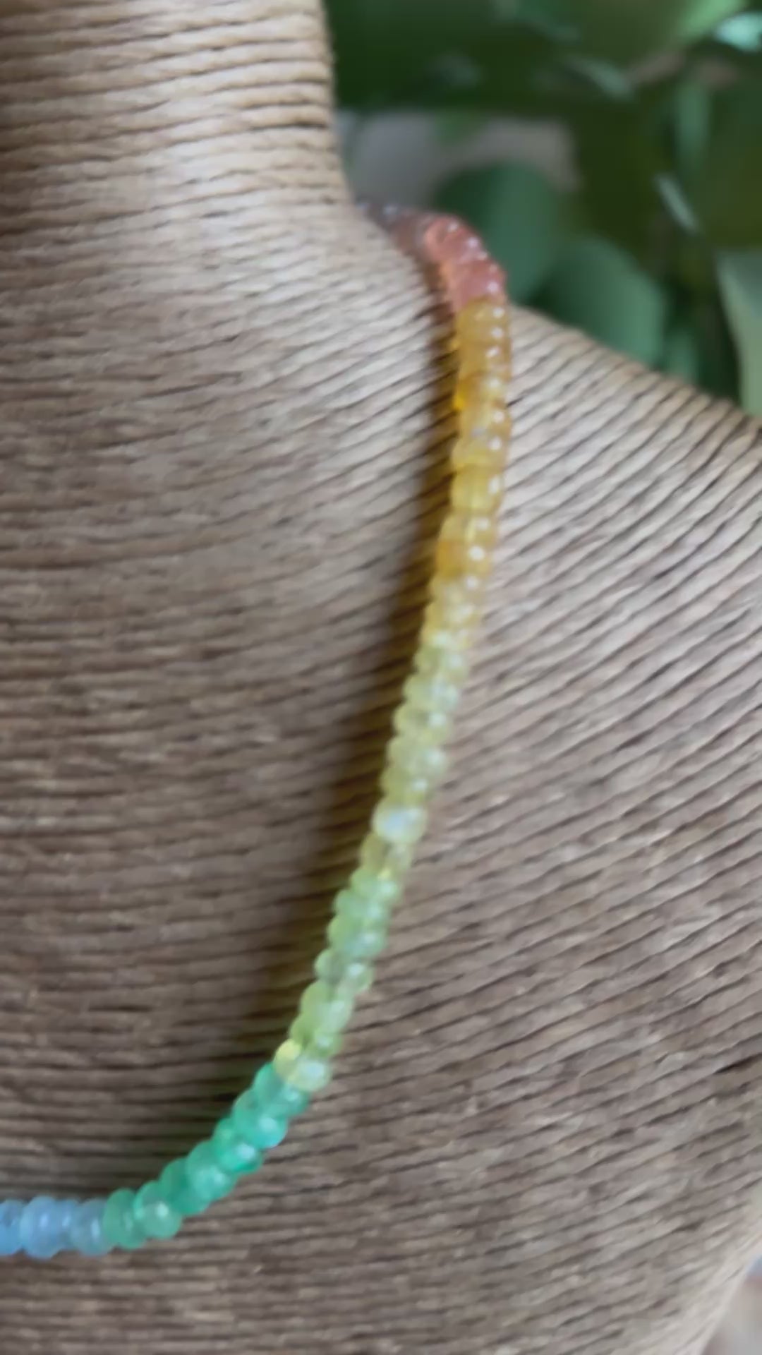 Rainbow Moonstone Beaded Necklace -- In Memory of Victims of the Hill Country Floods
